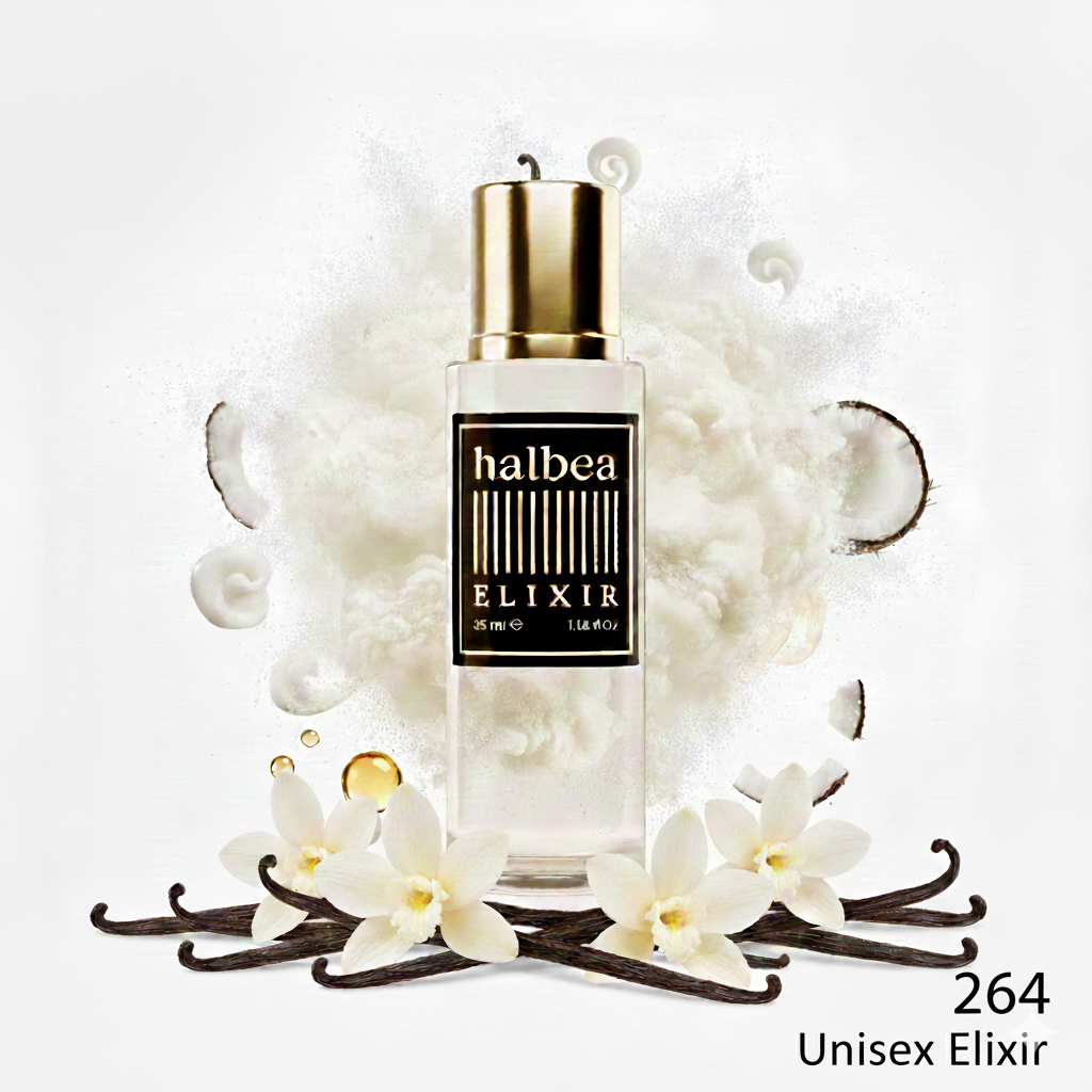 Silent Breath 264 - Pudrige Vanille + Kokos - Halbea Unisex Elixir Duft mit Signature
