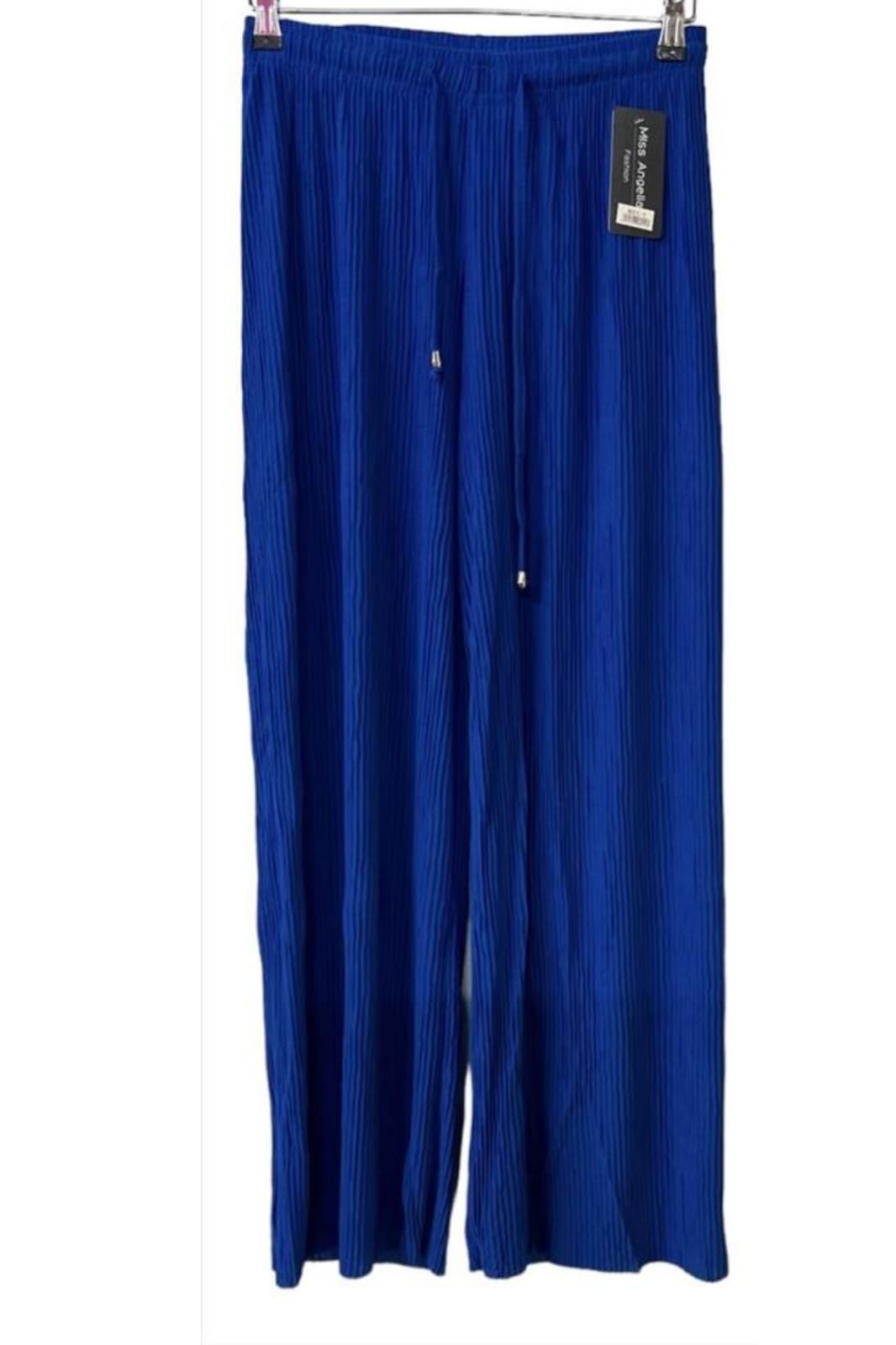 Luftige Sommerhose Plisseehose Weites Bein Onesize ab Gr. 38 bis 48 in 10 Farben