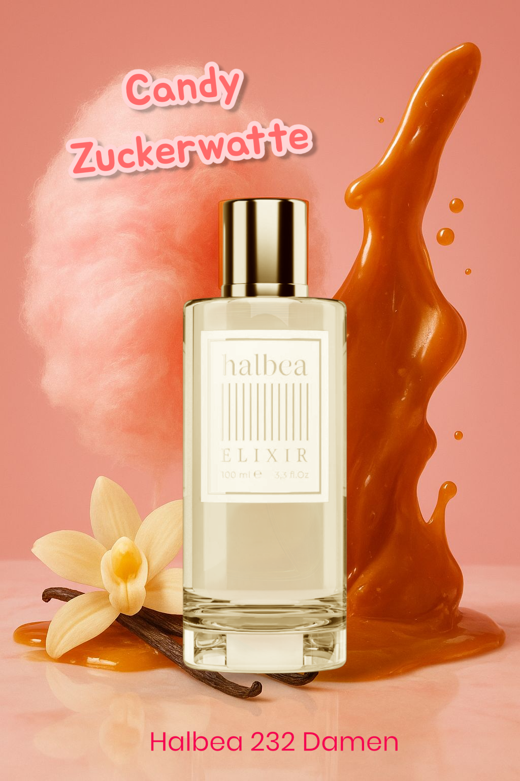 Bodylotion - Pflegend + Duftend nach Zuckerwatte Karamell Vanille - 232 - Halbea BESTSELLER