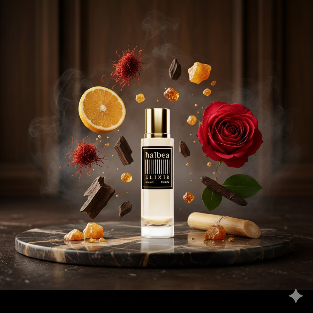 Gold Nomad 230 - Halbea Luxus Unisex Elixir Duft mit Safran Rose Oud Zucker