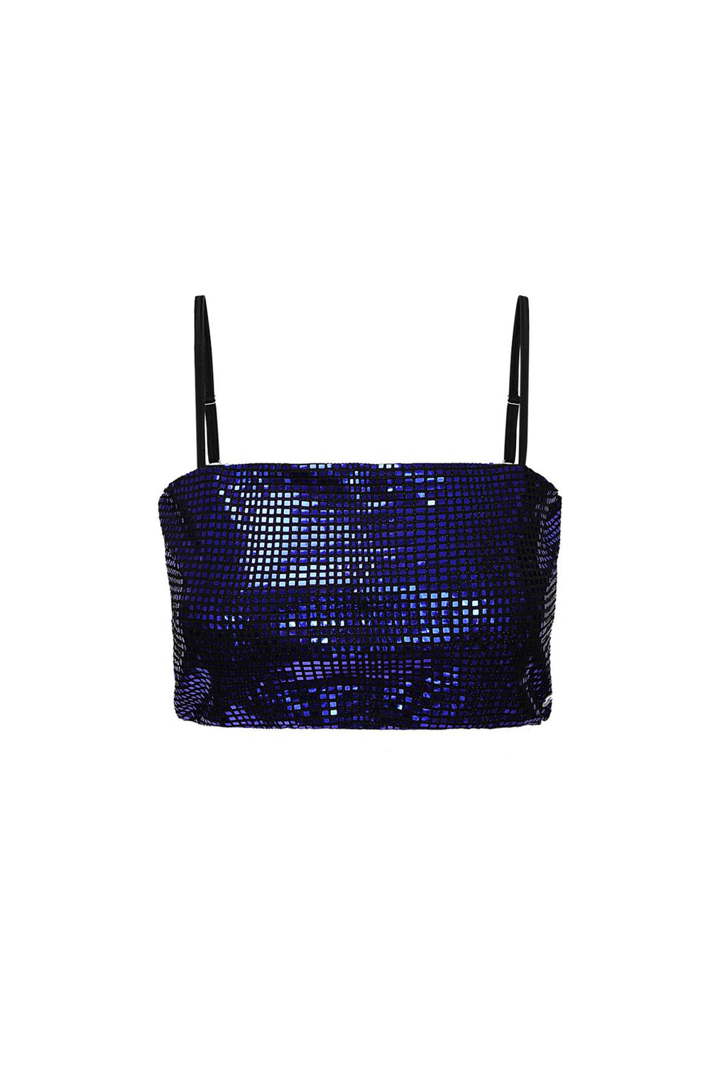 Hot Pailletten Bandeau Crop Träger-Top