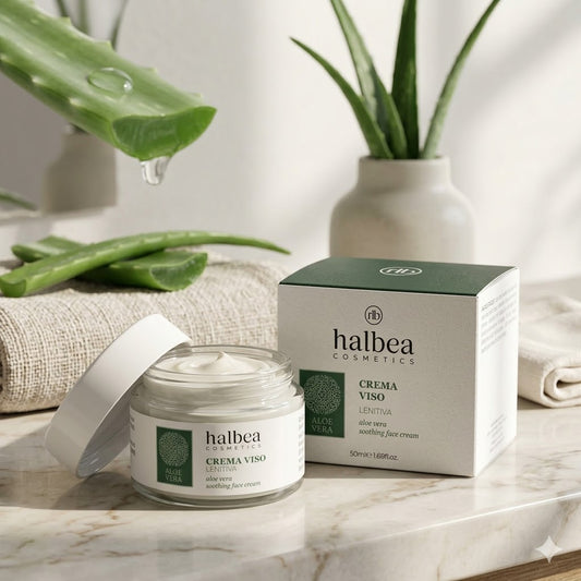 Halbea - Aloe Vera Gesichtscreme - Beruhigende Feuchtigkeits-Booster