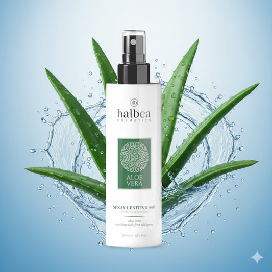 Halbea Beruhigungsspray Hautpflege Skincare 99% Erste Hilfe mit Aloe Vera - 200 ml