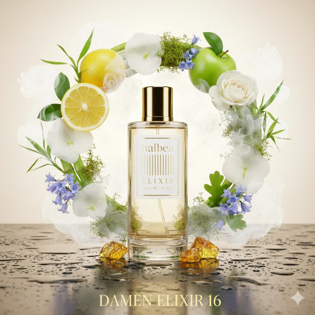 Fresco Duft - Halbea Damen Luxus Elixir 16 mit Zitone Weiße Rose Amber