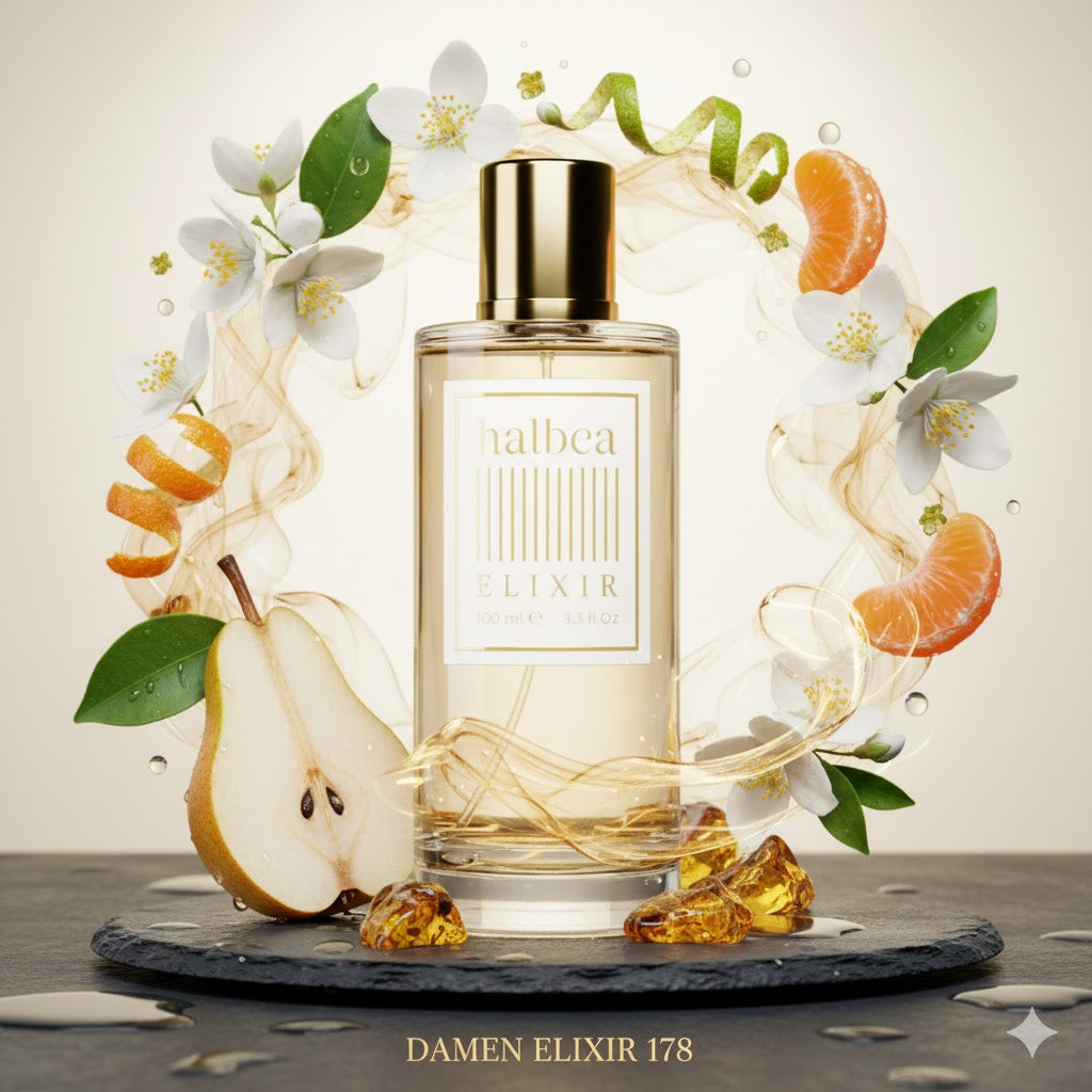 Ital. Freude - Frischer Zarter Duft - Halbea Damen Elixir 178 - mit Birne Mandelblüte Moschus