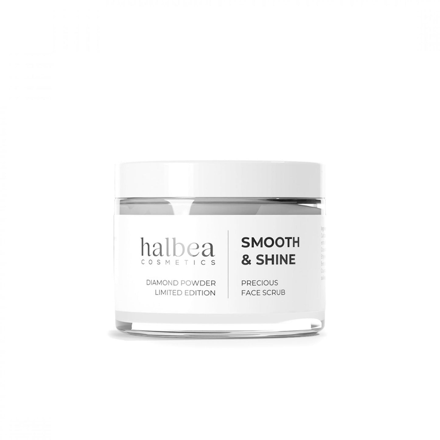 Halbea Cosmetics Diamond Glow Limited Edition Gesichtsscrub Peeling 'Smooth&Shine' mit Diamantpulver 50ml für strahlende Haut