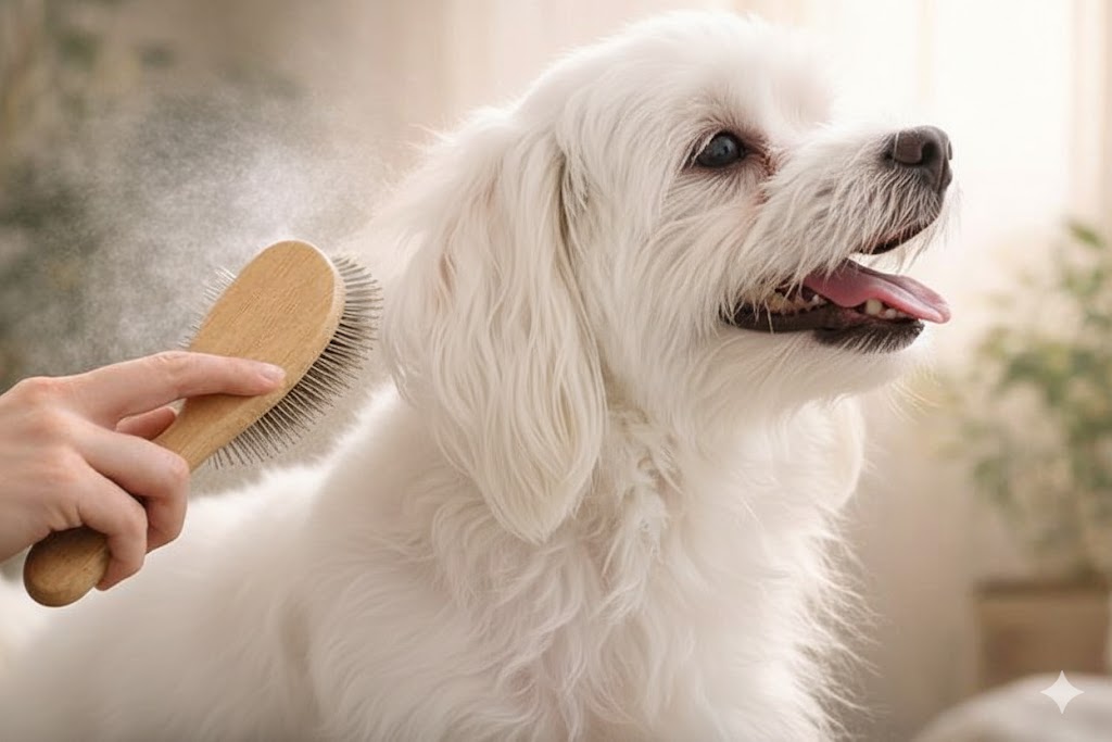 Hunde Glanzspray & Hygiene – Shampoo ohne Ausspülen - Trockenreinigung mit Arganöl (250ml)