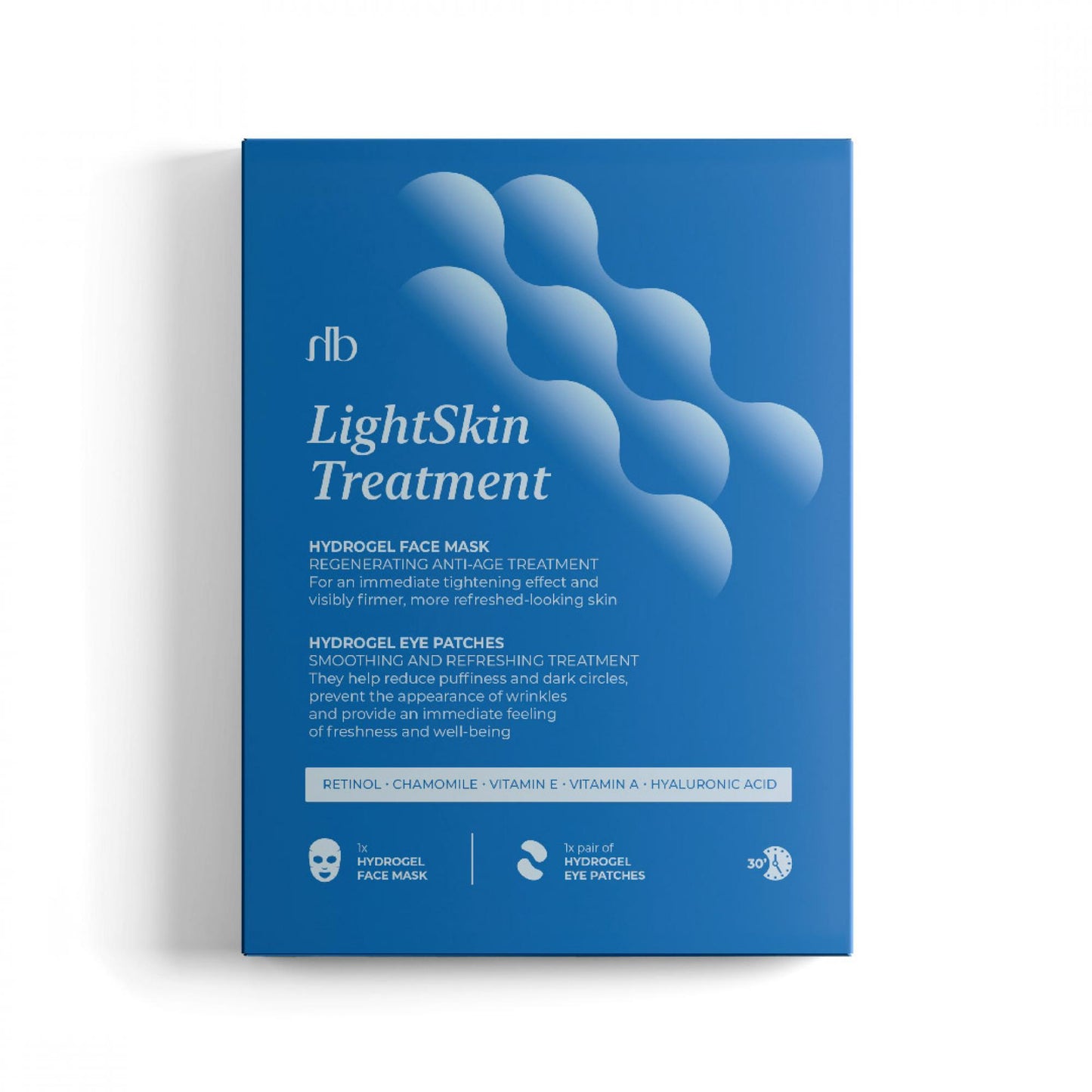 Halbea LightSkin Treatment Gesichtsmaske + Pad mit Hyaluron mit Soforteffekt