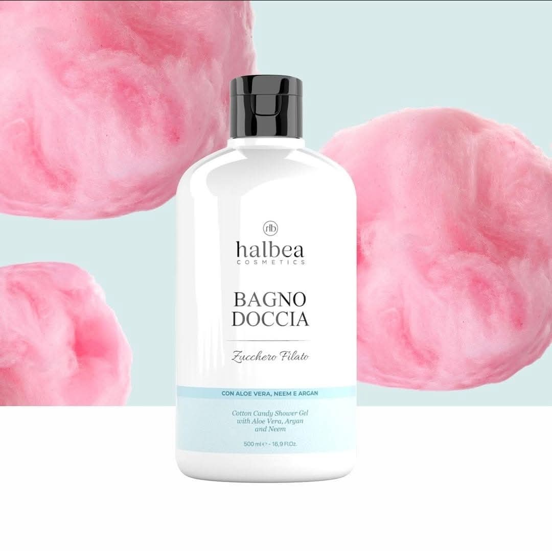 Badeschaum 🛁 Duschgel Zuckerwatte mit Aloe Vera, Neem und Argan - 500ml