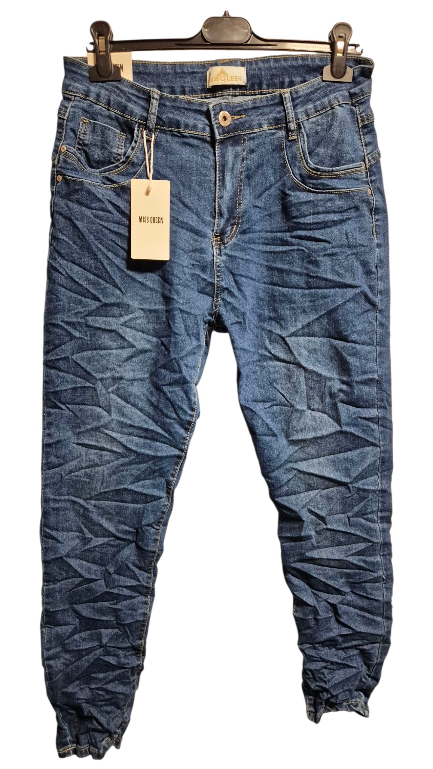 MISS QUEEN BIG SIZE Jeanshose Stretch Optimale Passform Denim Blau