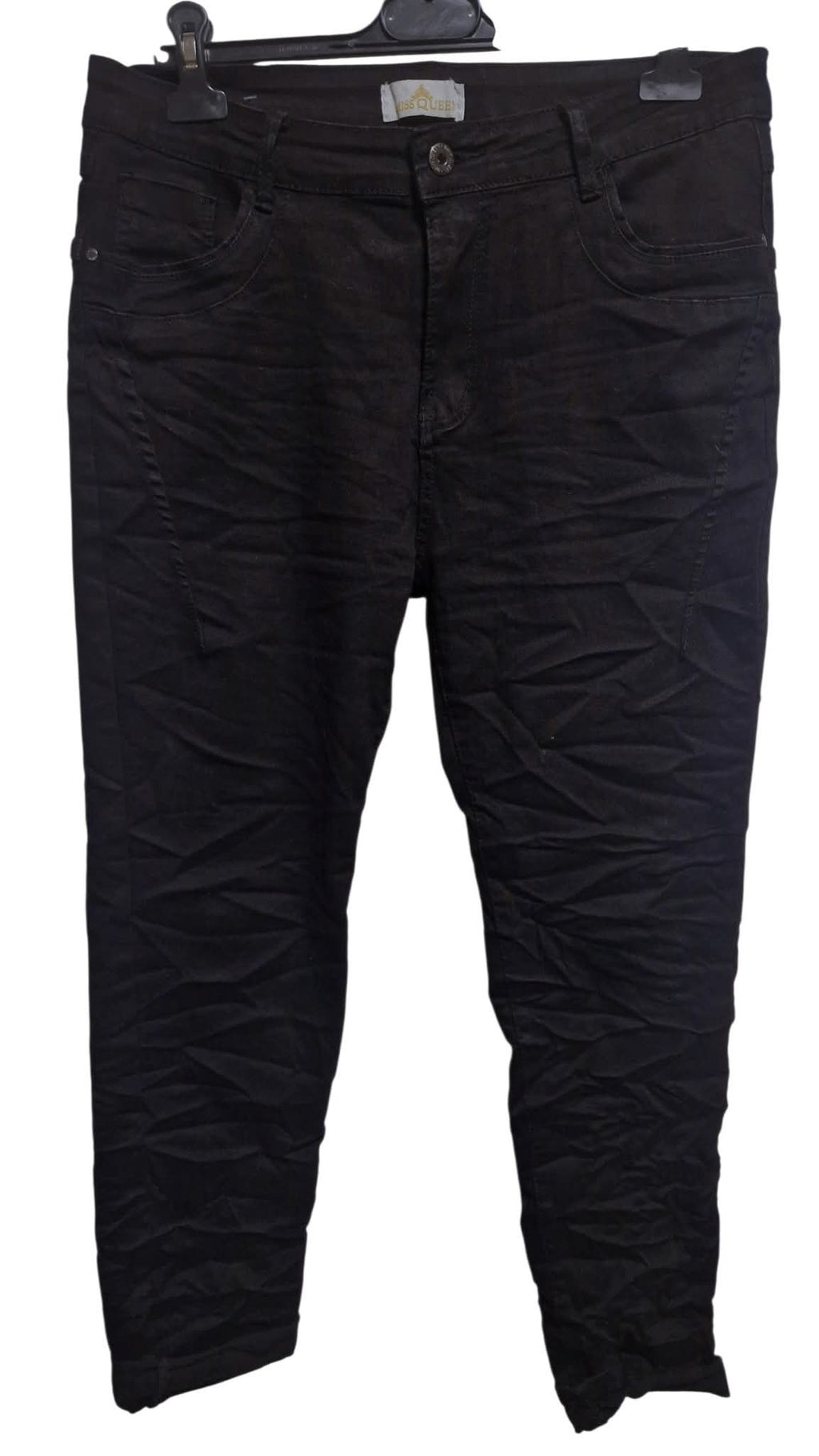 MISS QUEEN Figurwunder Jeanshose Stretch Optimale Passform Schwarz 40/L