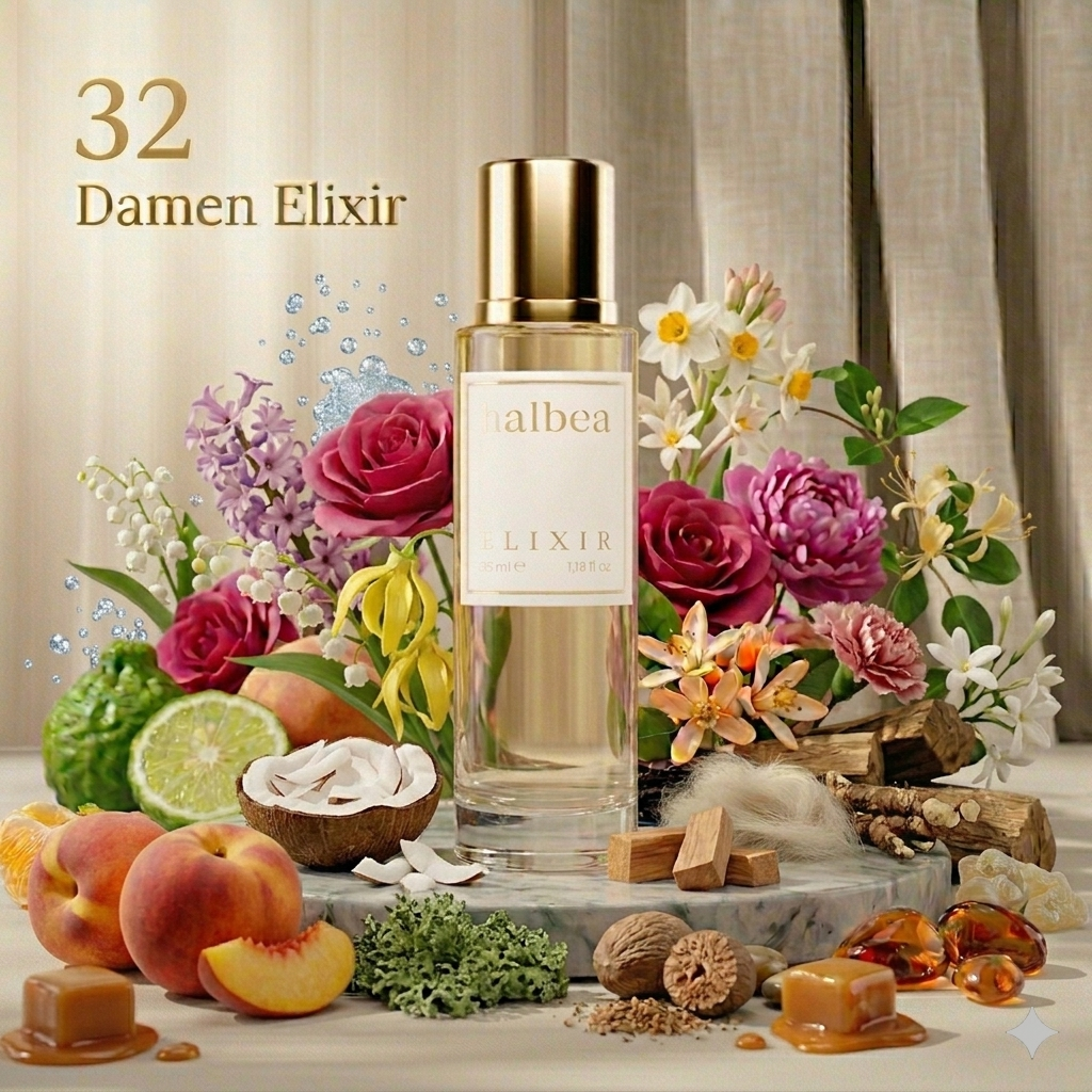 Halbea 32 - Damen Luxus Elixir - Floral mit Pfirsich Moschus
