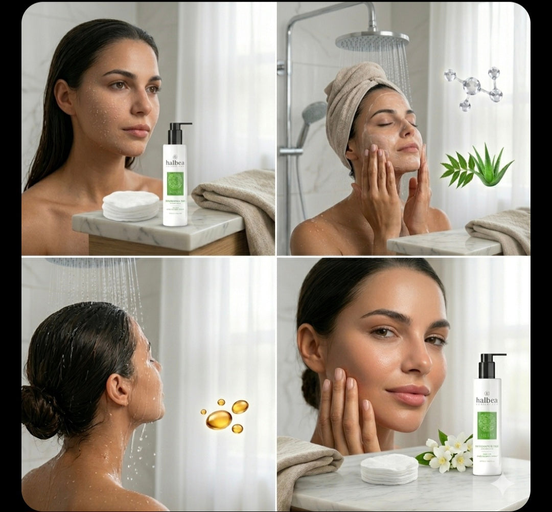 Halbea Neem-Reinigungsgel für das Gesicht gegen Trockenheit - 250ml