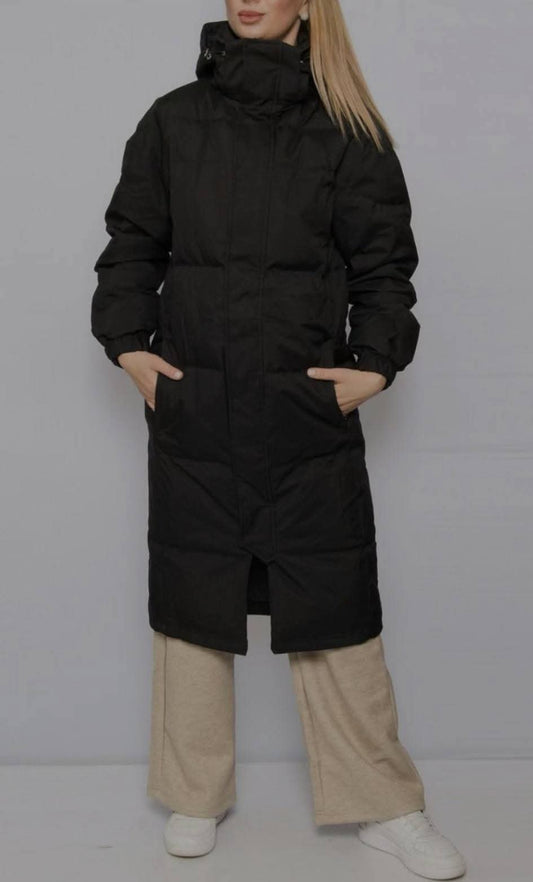 Wintermantel Dick gefüttert Thermo Innenfutter Schwarz S/M L/XL