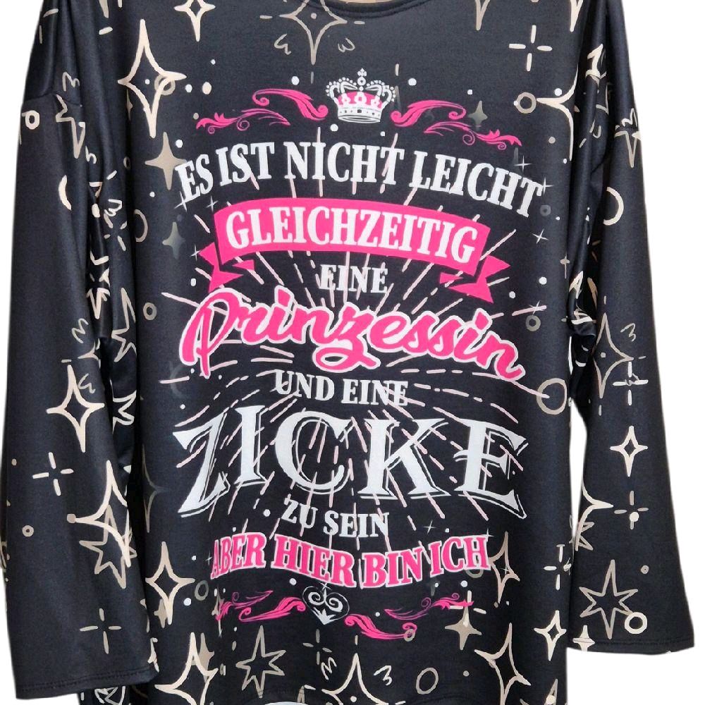 Italy Mode Fun Frauen Spruch - Softtouch Oversize Shirts Onesize = 42 bis 50