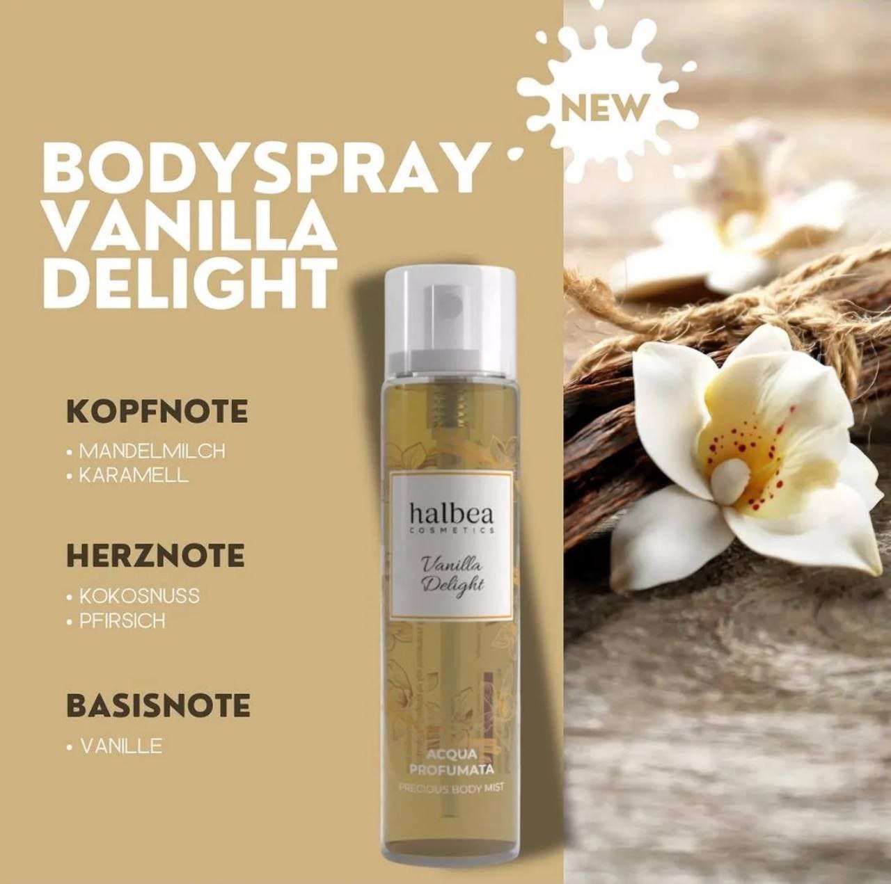 Bodyspray Duft Layering Body Mist Duftwasser Vanilla Delight 100ml