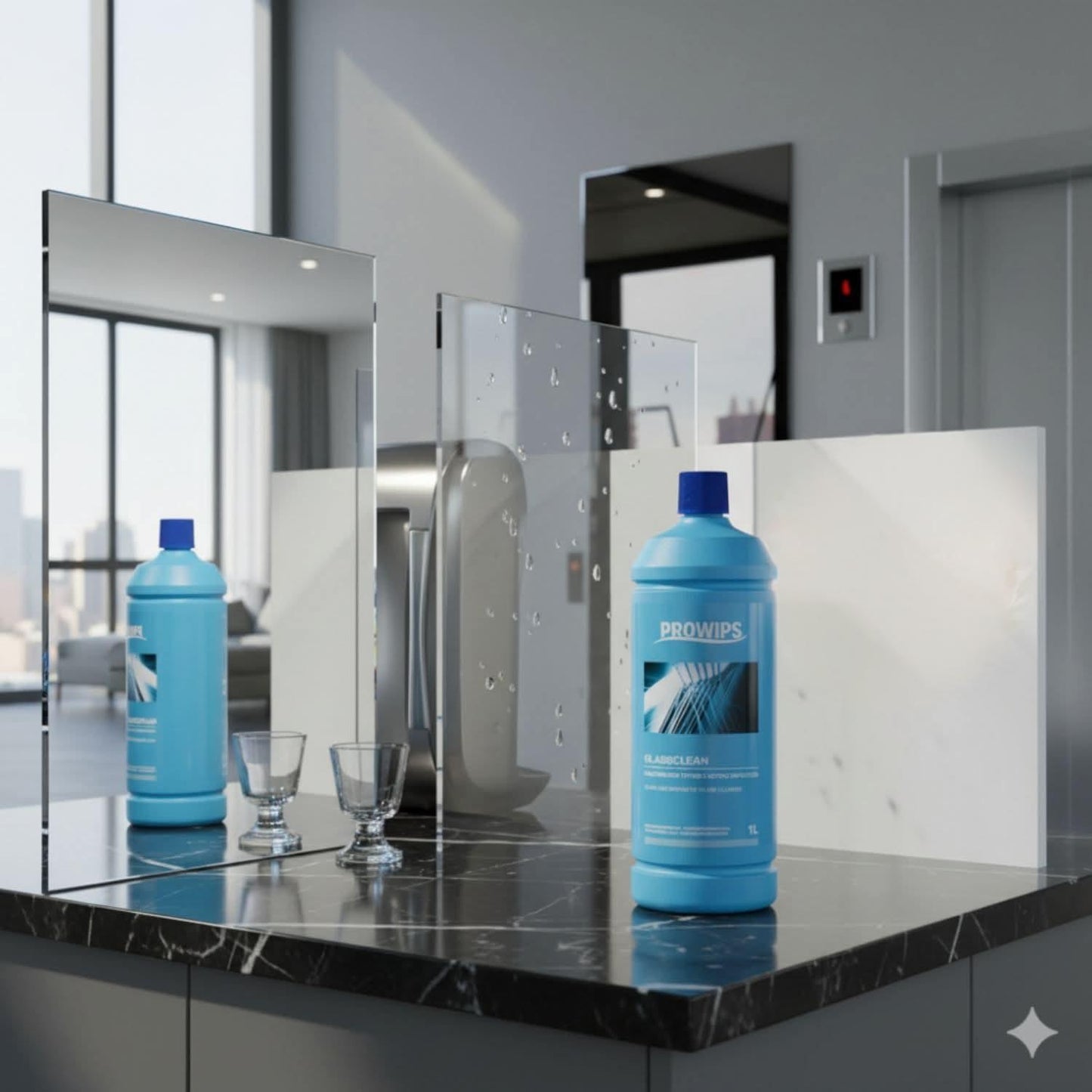PROWIPS GLASCLEAN 💎 Profi Glasreiniger Glanz + Streifenfrei HCCAP hochkonzentriert