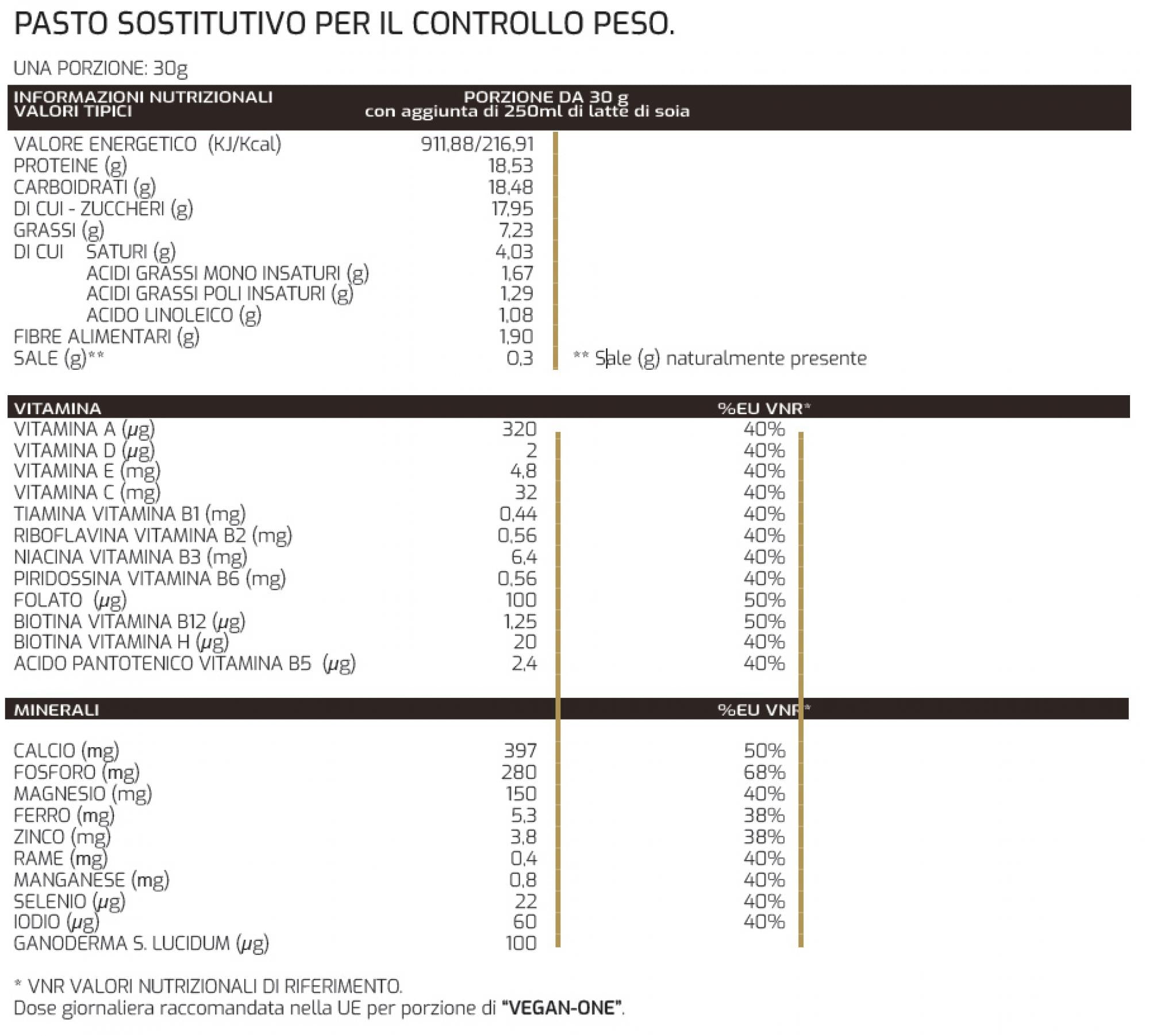 VEGAN ONE - Protein Shake - Mahlzeitenersatz - Cappuccino - 600g