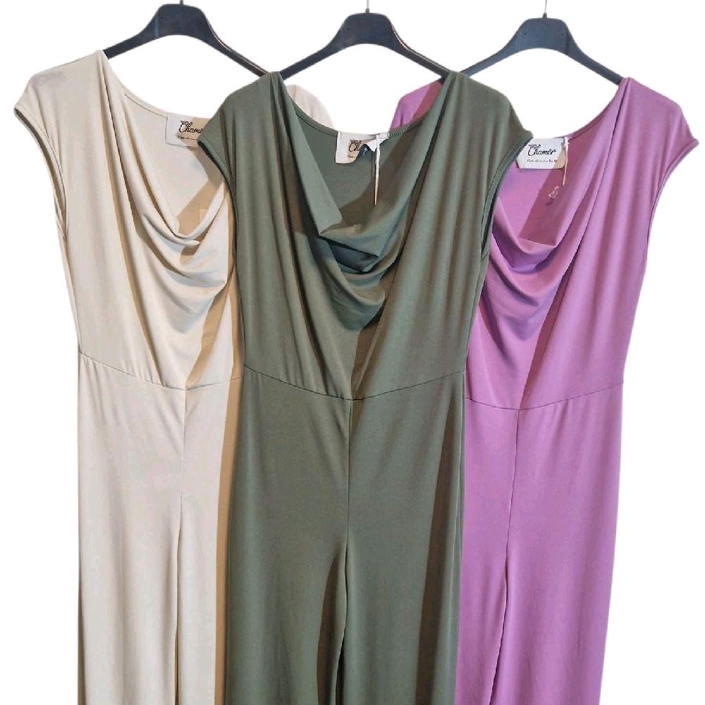 Italy Mode Damen Jumpsuit Premium Qualität Stretchy in 3 Farben Größe 36-40 Perfekt für vielseitige Outfits