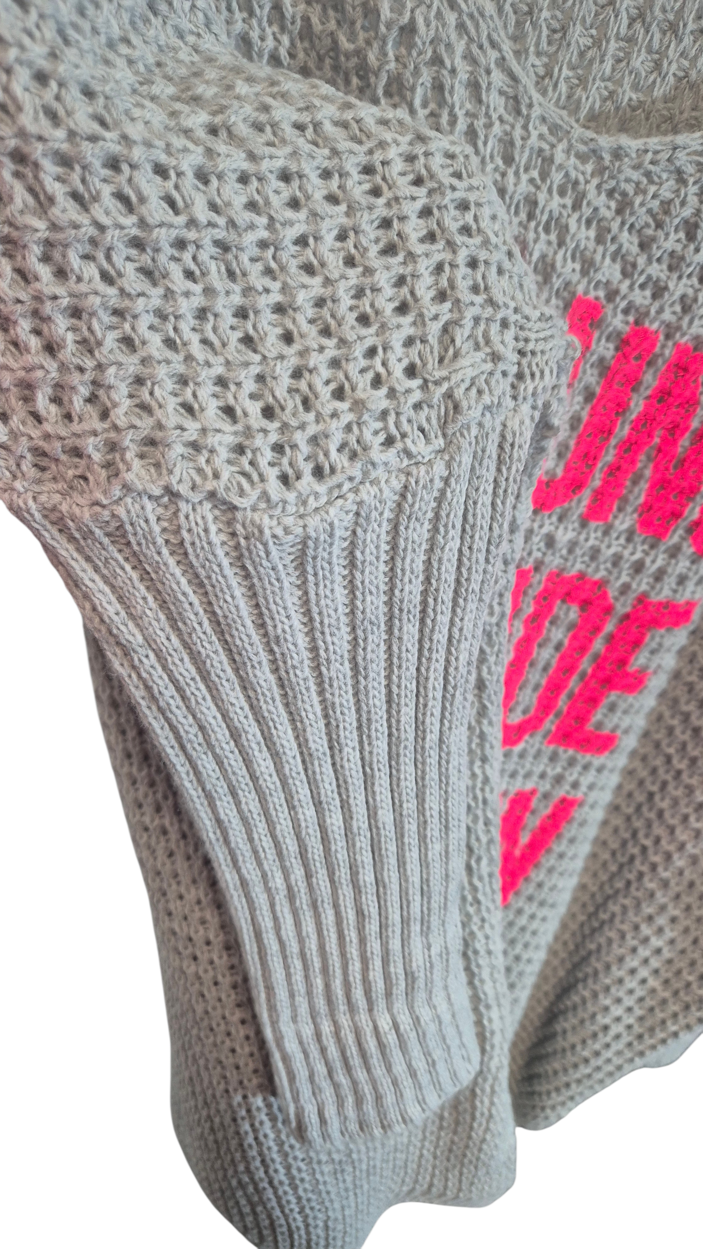 LASS UNS FREMDE BLEIBEN - Super Oversize Longpullover Strickjacke Onesize 38-52