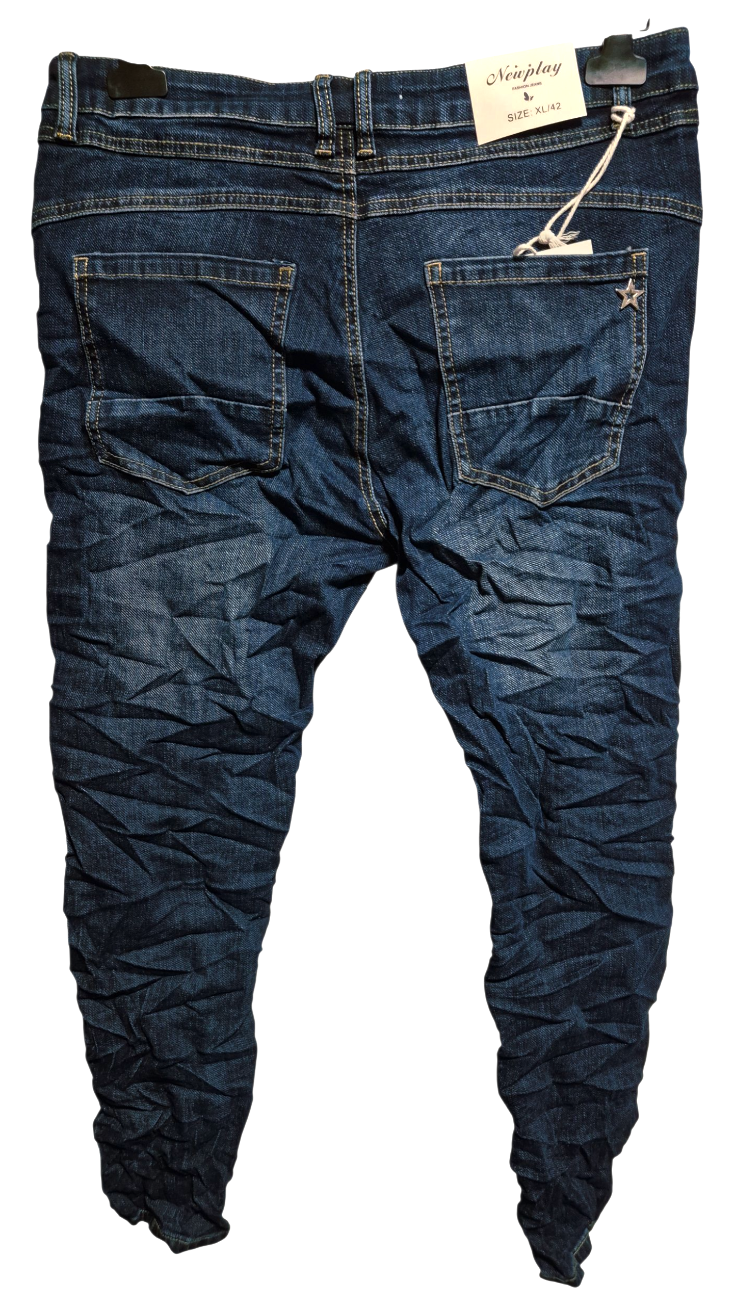 NEWPLAY Jeanshose Stretch Optimale Passform Denim Blau
