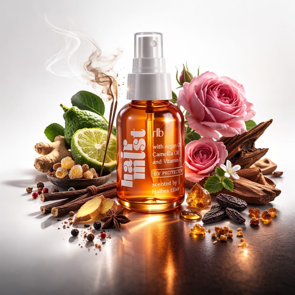 Halbea Hair Mist Haarparfüm mit UV-Schutz + Vitaminen - Oud Deluxe - Obsidian Heritage 263