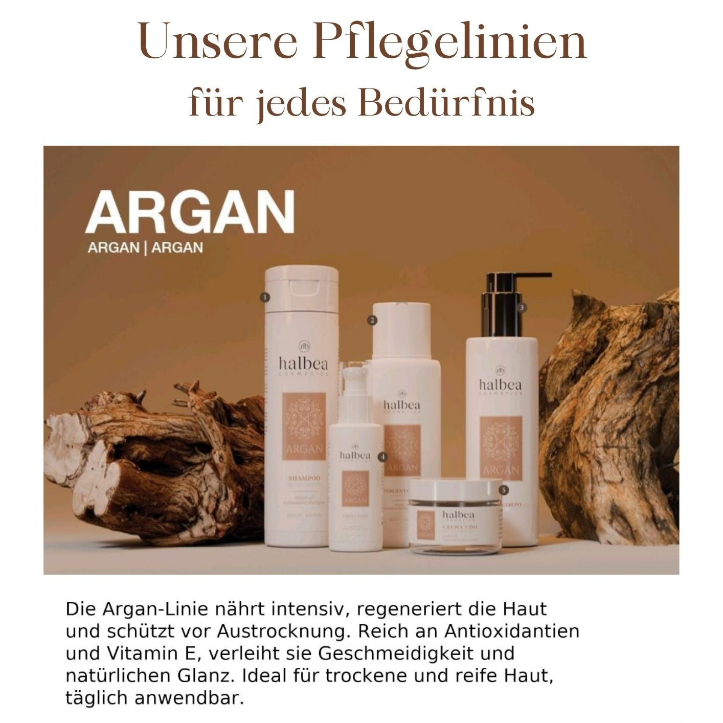 Halbea - Argan Gesichtscreme - Velvet Viso - Regeneration für trockene Haut