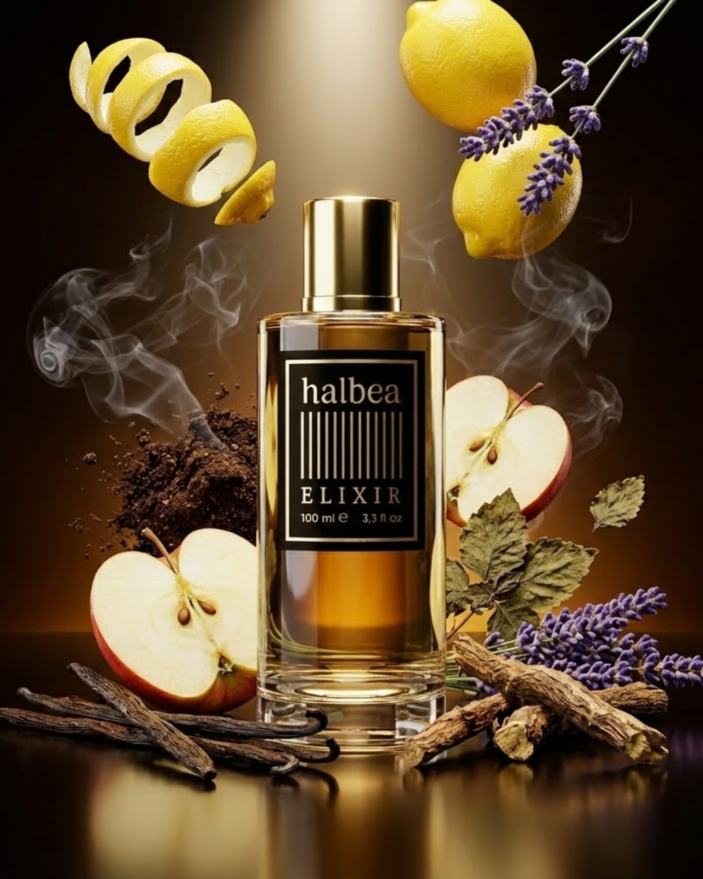 100% Erscheinung - 179 - Halbea Herren Elixir Duft mit Zitrone Lavendel Apfel