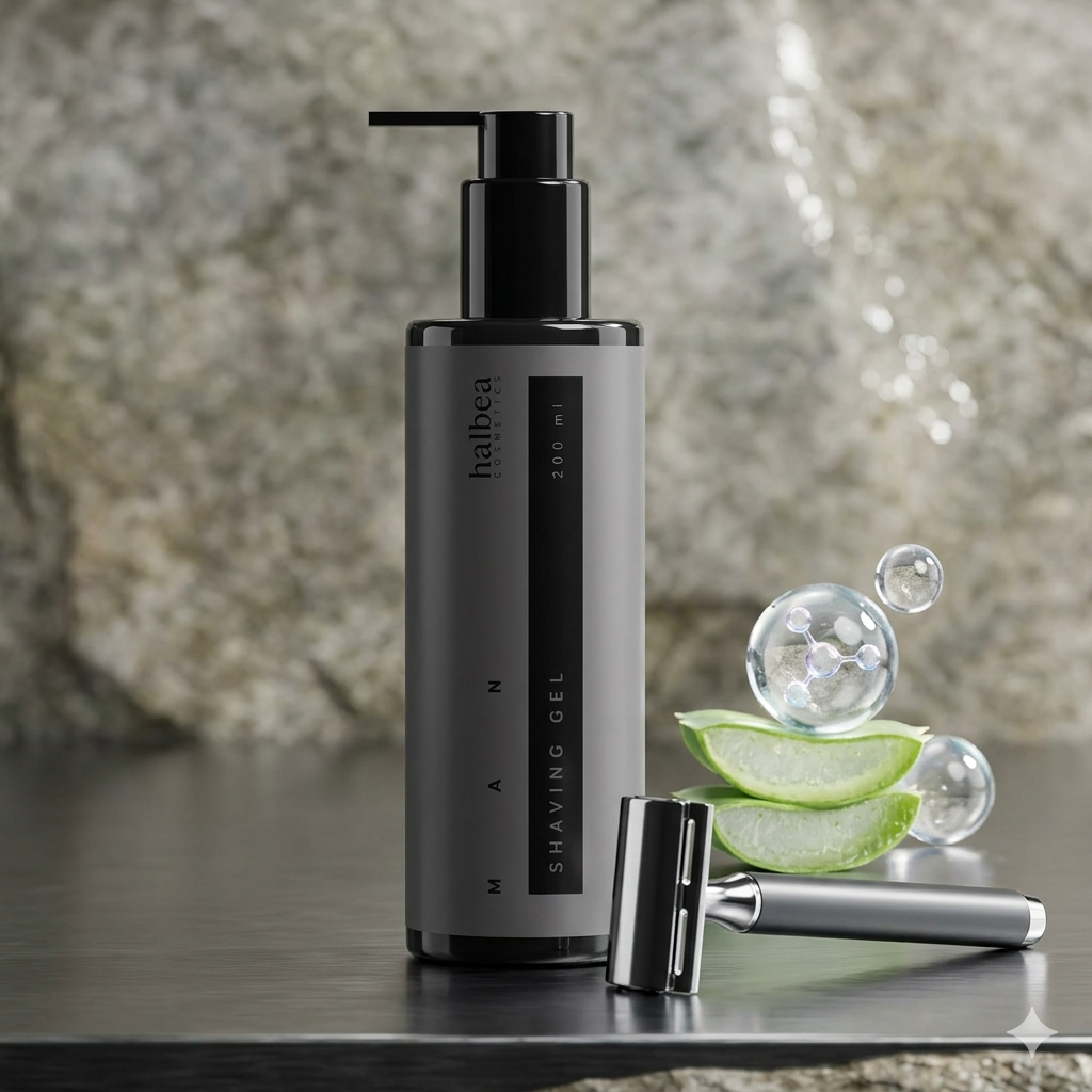 Halbea Rasiergel Hydro-Schutz Anti-Irritation & Feuchtigkeit mit Aloe Vera & Hyaluronsäure