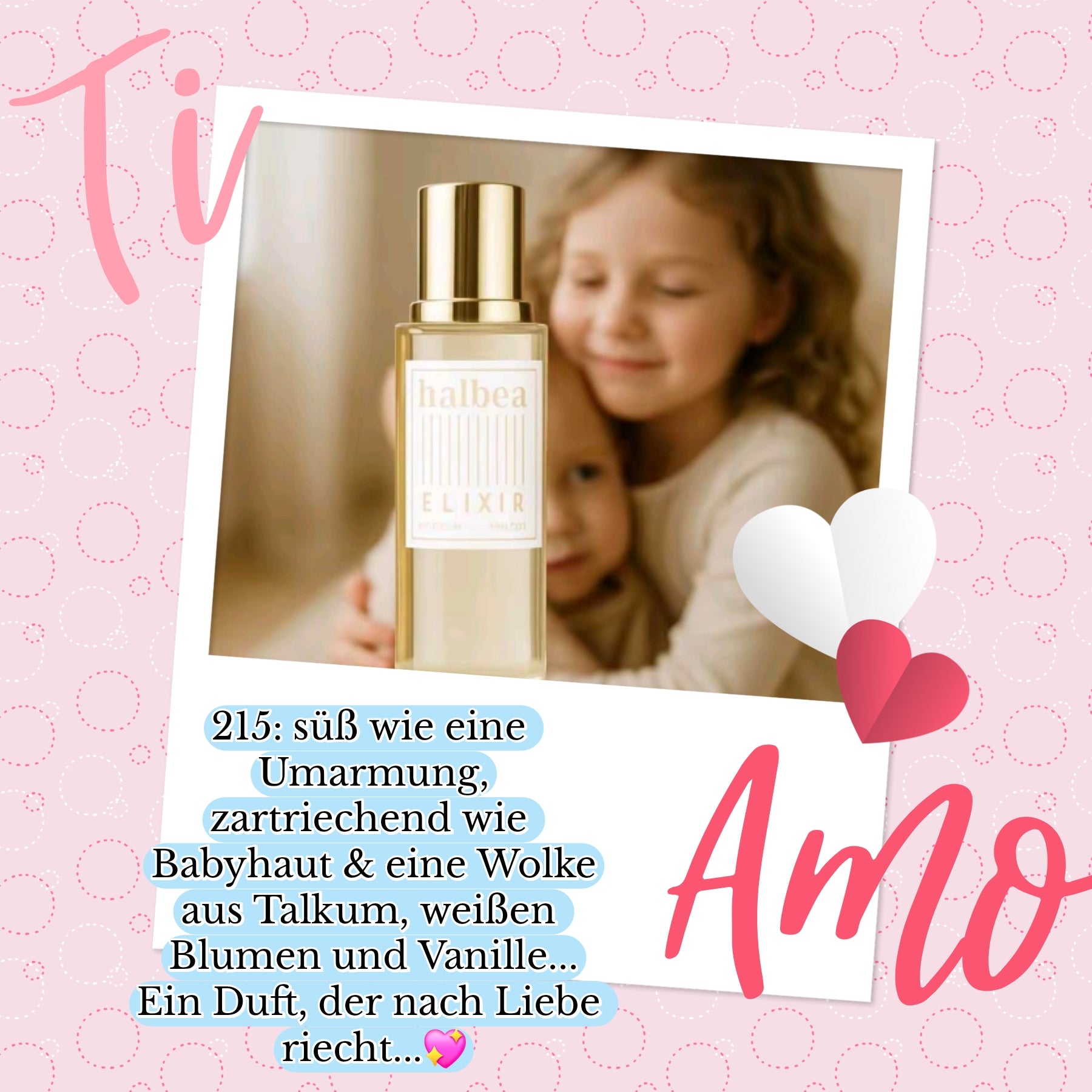 💕 Ti Amo Baby - Zart Pudrig Vanille - 215 - Halbea Unisex Elixir
