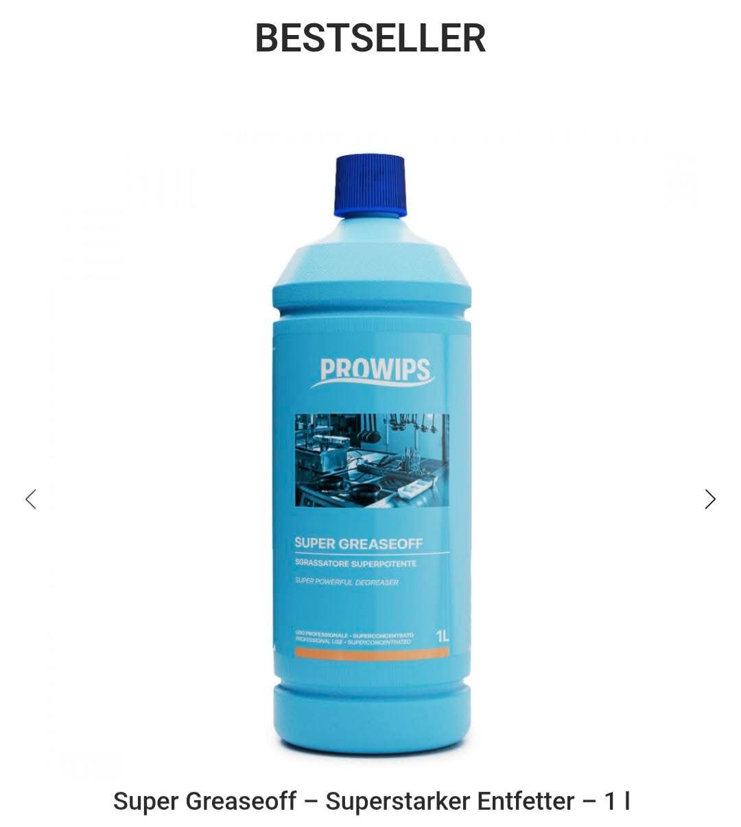 PROWIPS SUPER GREASEOFF 💎 Profi Power Backofenreiniger + Fettlöser HCCAP hochkonzentriert