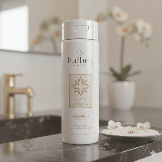 Feuchtigkeitsspendendes Shampoo mit Eselsmilch - Halbea High-End 250ml