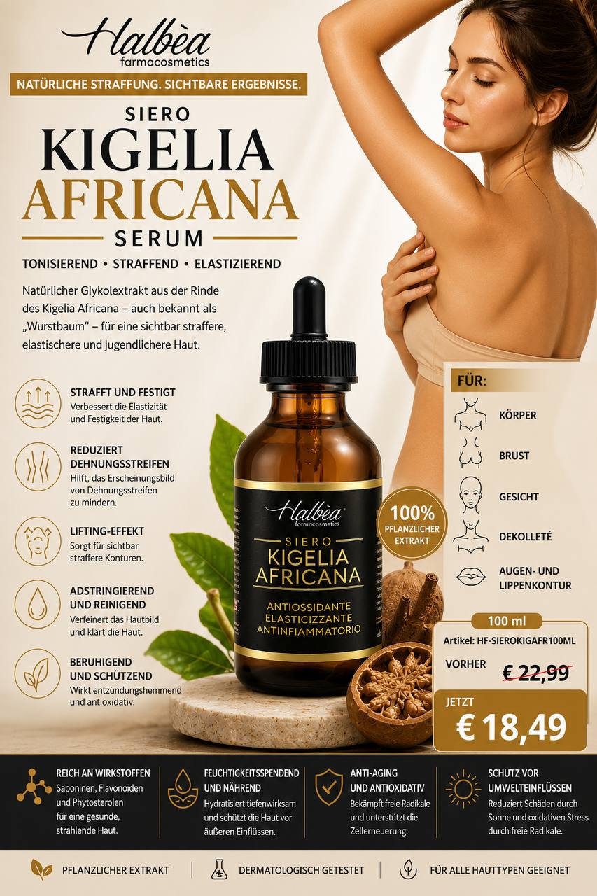 Halbea - Kigelia Africana Serum 100ml - Straffung für Haut + Dekolleté