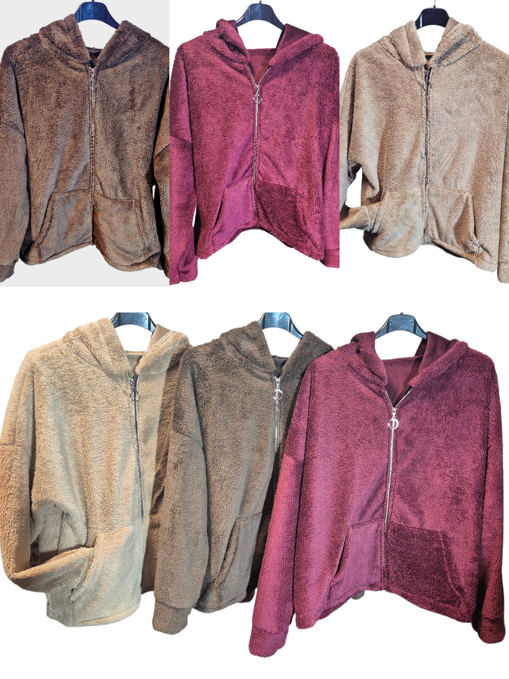 Kuschelige Teddyjacke Kurzjacke Übergangsjacke 40-44 in 3 Farben