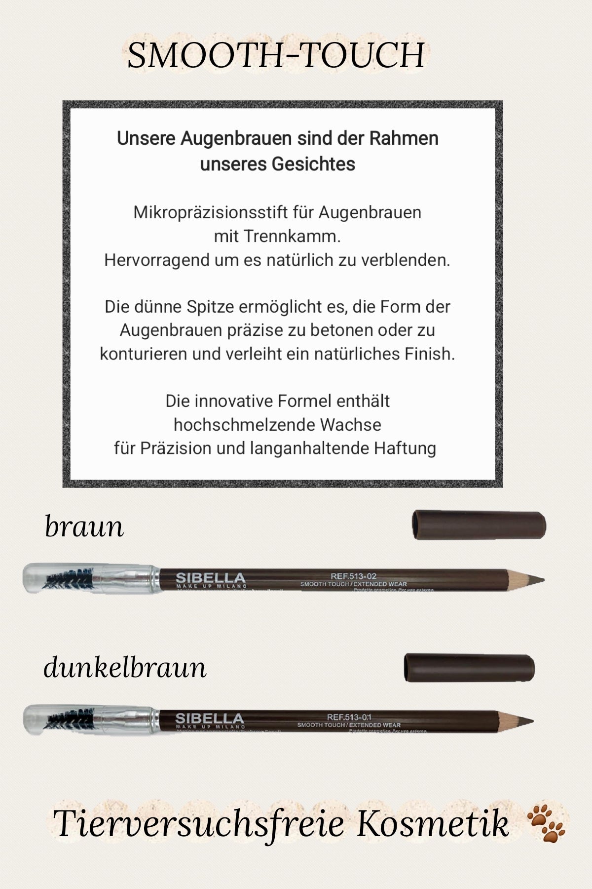 Smooth Augenbrauenstift / langanhaltend / leicht aufzutragen