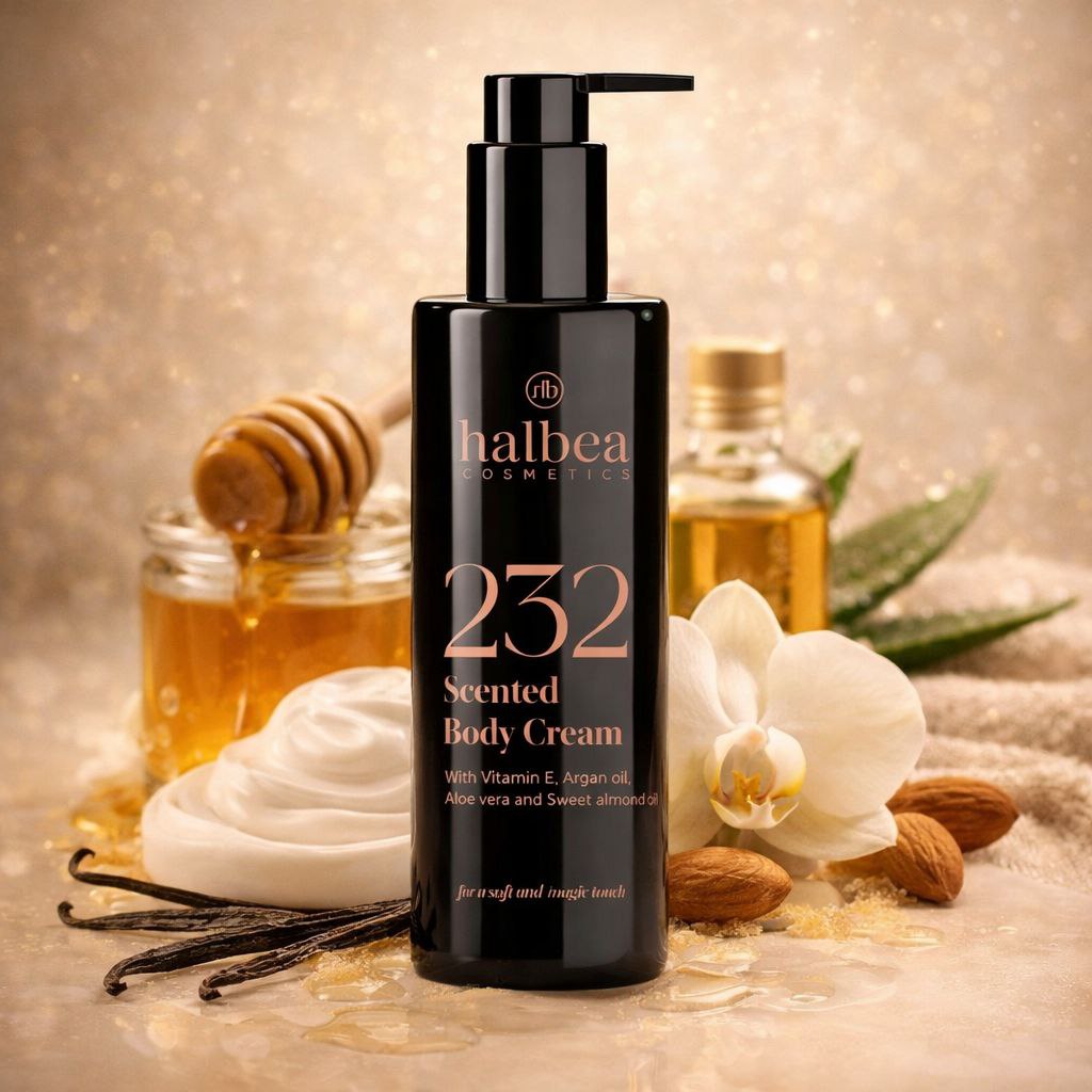 Bodylotion - Pflegend + Duftend nach Zuckerwatte Karamell Vanille - 232 - Halbea BESTSELLER