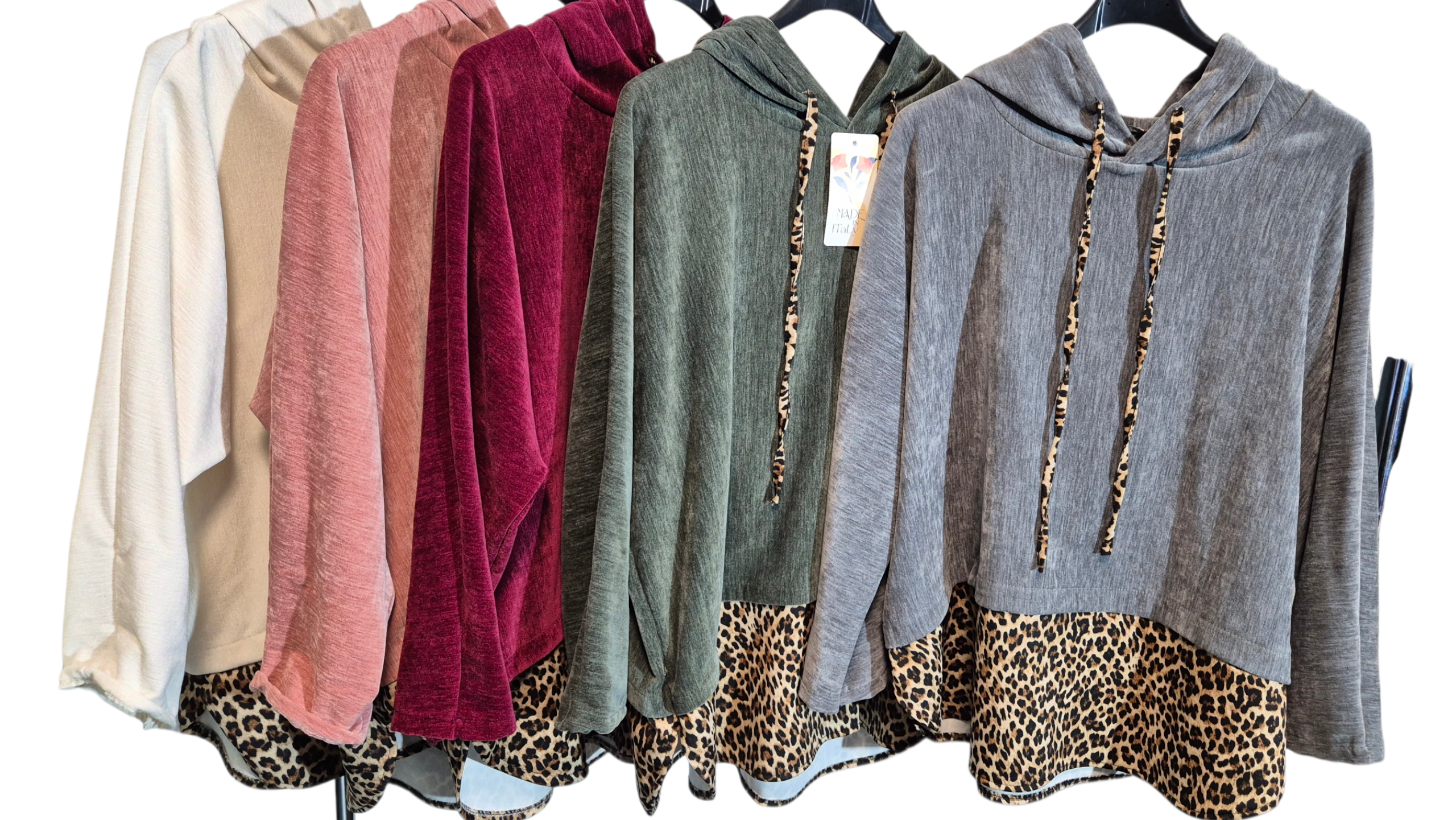 Mega Chice Leo-Style Hoodie Pullover Lagenlook Velvet Soft 40-46