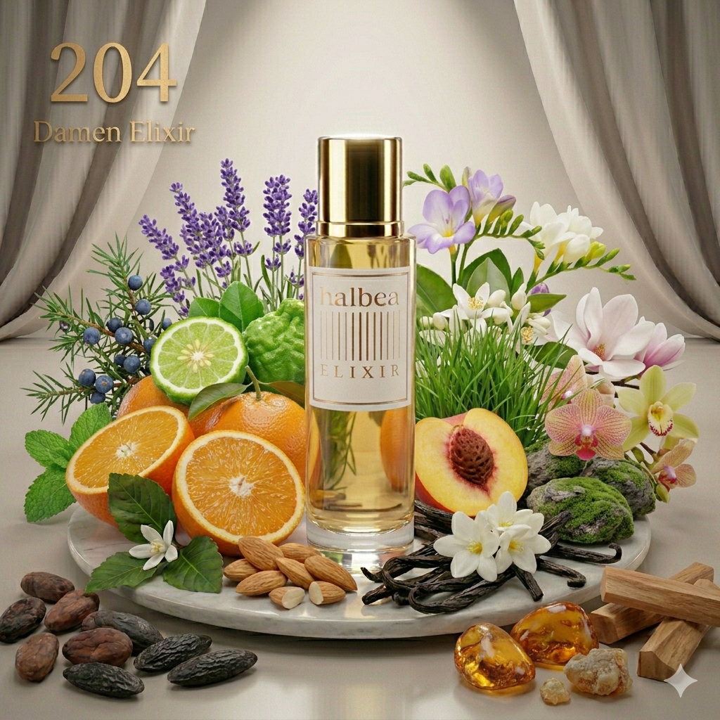 Halbea 204 - Damen Luxus Elixir - Frischer Duft - Aromatisch-Floral-Holzig