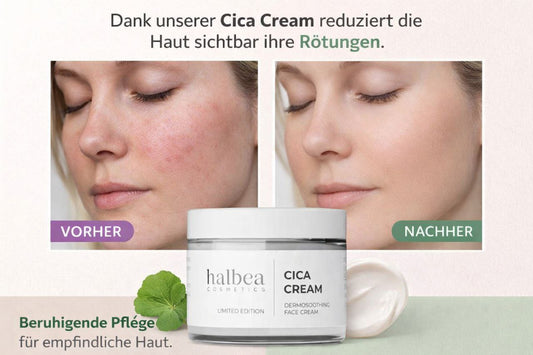 Halbea CICA Cream - SOS Gesichtscreme für empfindliche gerötete Haut - Limited Edition