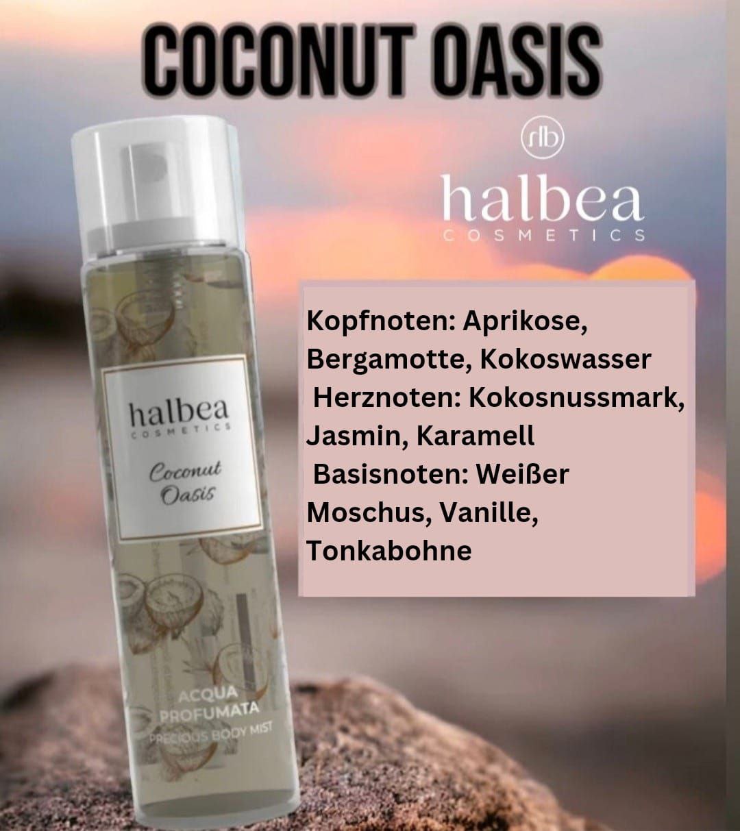 Bodyspray Duft Layering Body Mist Duftwasser Coconut Oasis 100ml