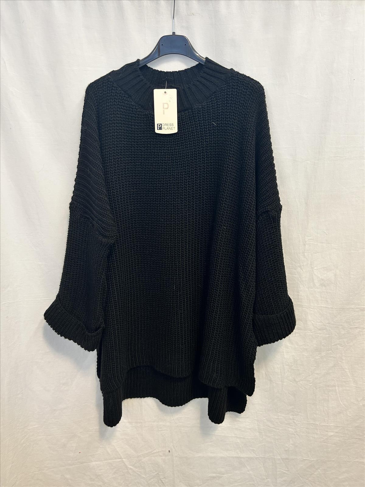 Super Oversize Longpullover / Strickpullover Minikleid zu Leggings Onesize 36-50