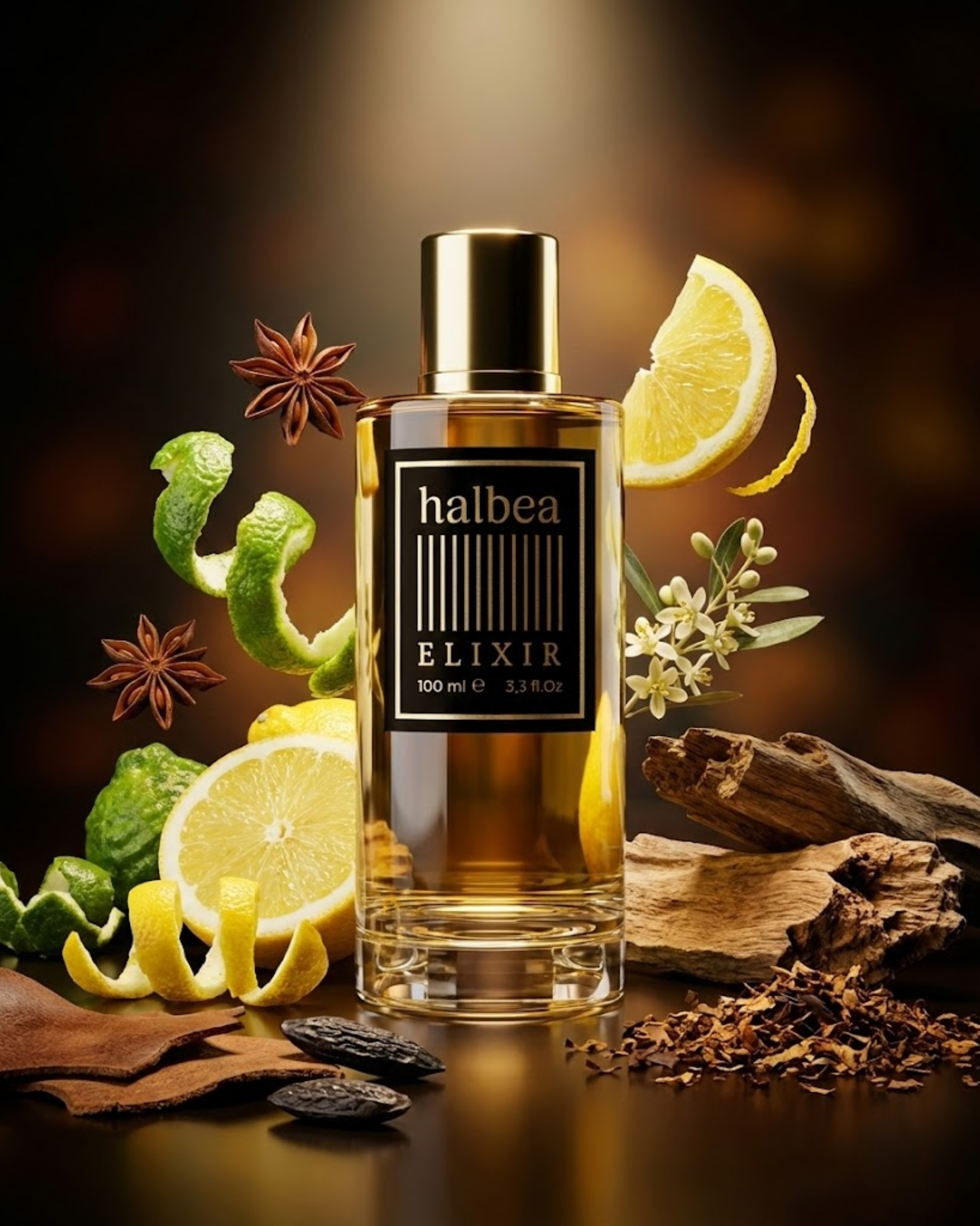 Secret Code - mediterrane Frische - 189 - Halbea Herren Elixir Duft mit Zitrone Anis Holz Leder