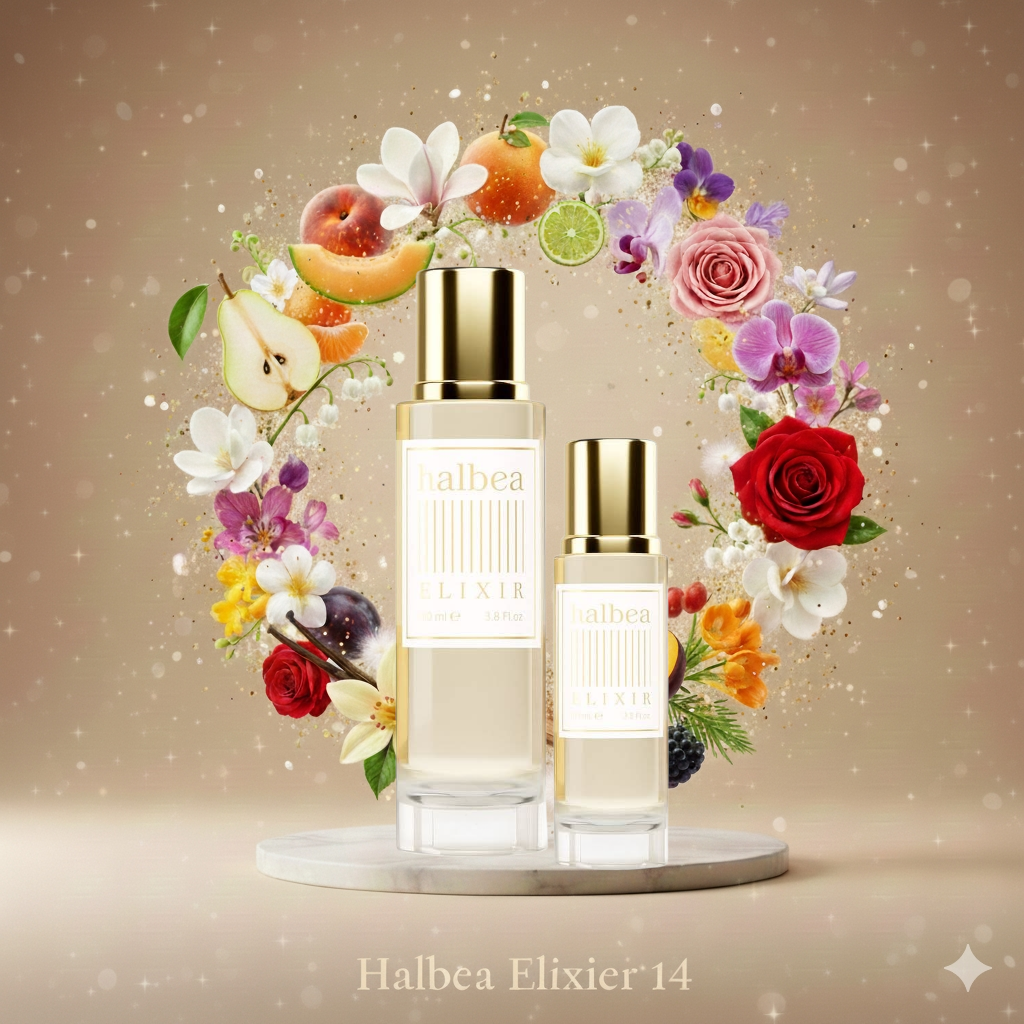 Grace Ode 14 - Allday Duft -Fruchtig-Blumig - Halbea Damen Luxus Elixir mit Melone Pfirsich Freesie Vanille