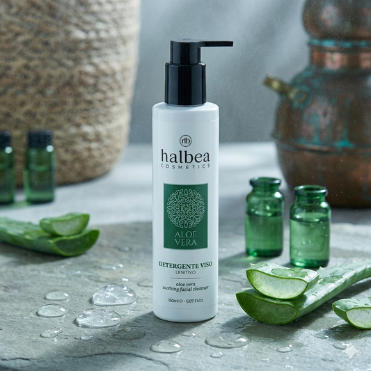 Halbea Aloe Vera Beruhigende Gesichtsreinigung gegen gestresste gerötete Haut - 250ml