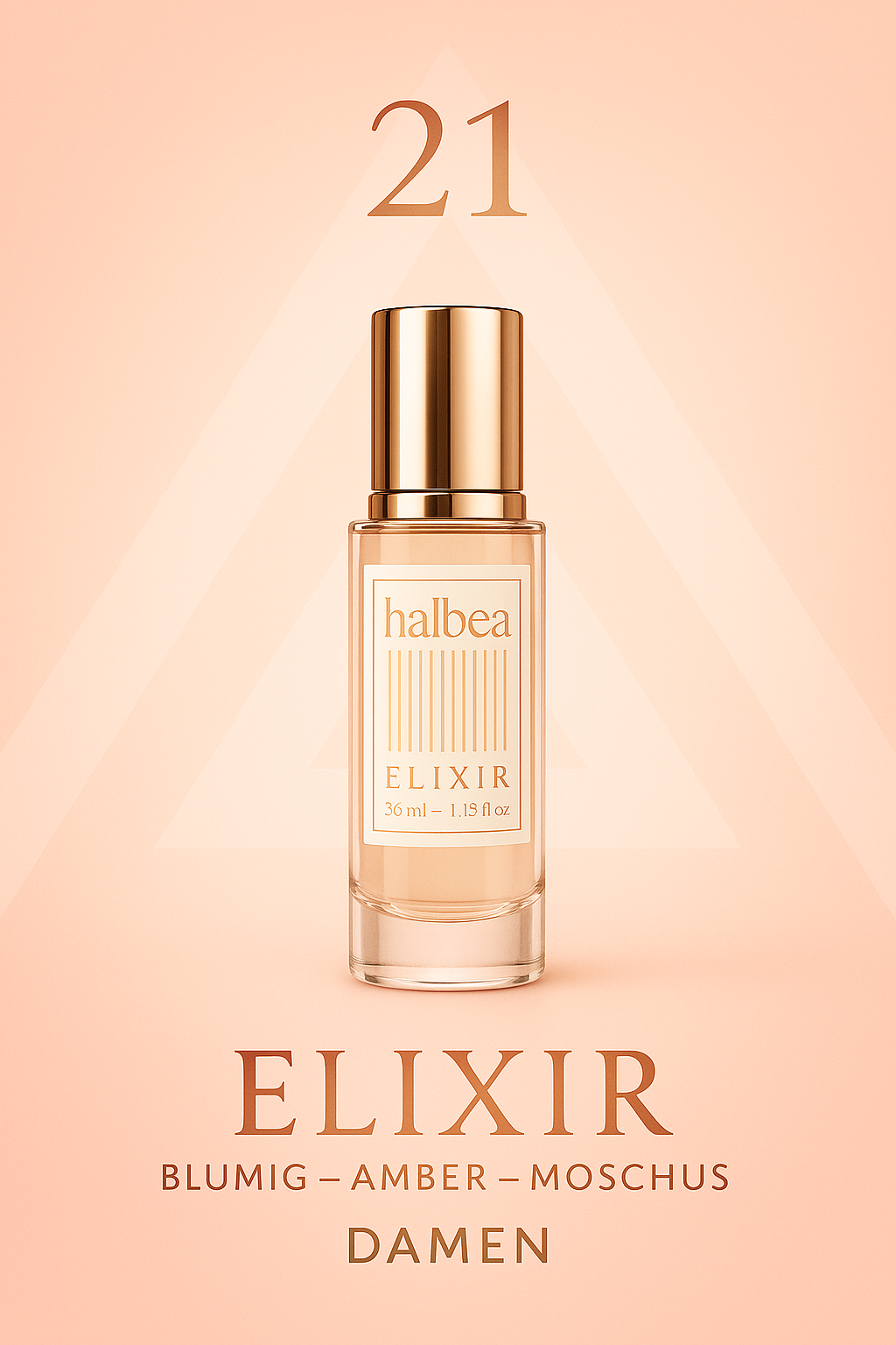 Invine 21 - Fruchtige Eleganz - Halbea Damen Elixir Duft mit Mandarine Birne Moschus