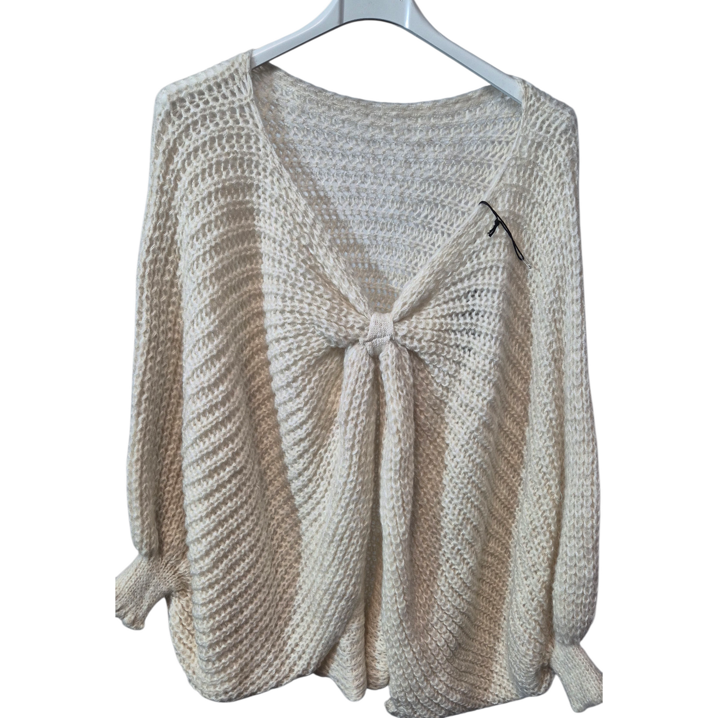 Italy Mode Poncho-Style Bestseller Twist Oversize Pulli ONESIZE locker lässig kaschierend