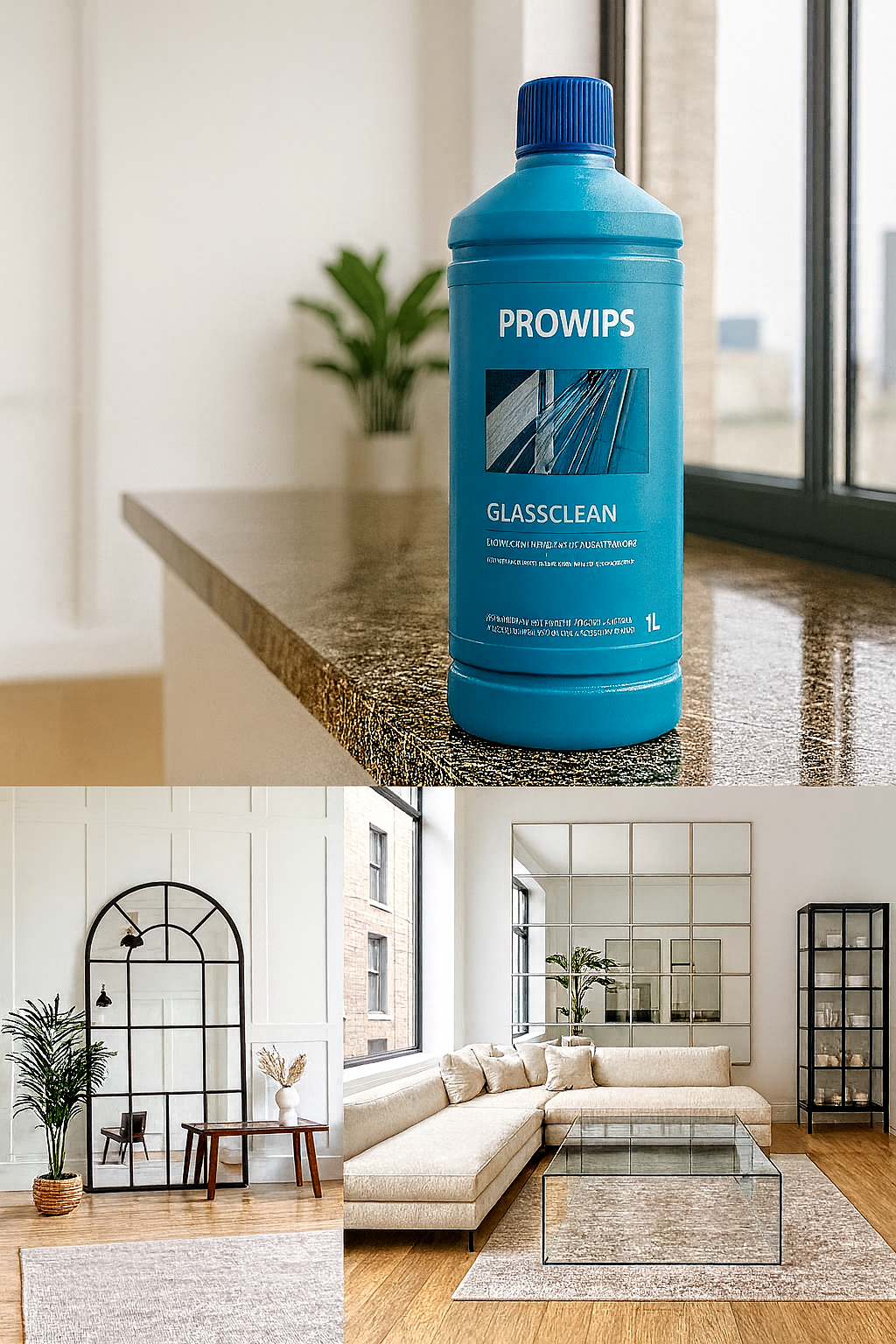 PROWIPS GLASCLEAN 💎 Profi Glasreiniger Glanz + Streifenfrei HCCAP hochkonzentriert