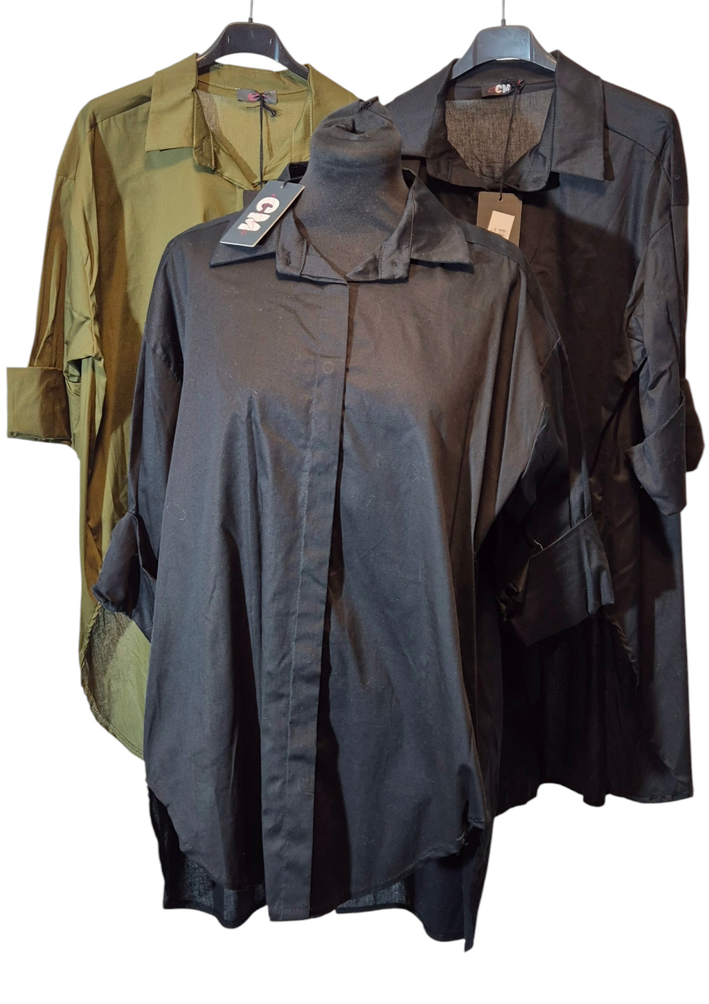 Oversize Longbluse Hemdkleid mit Charme 40 42 44