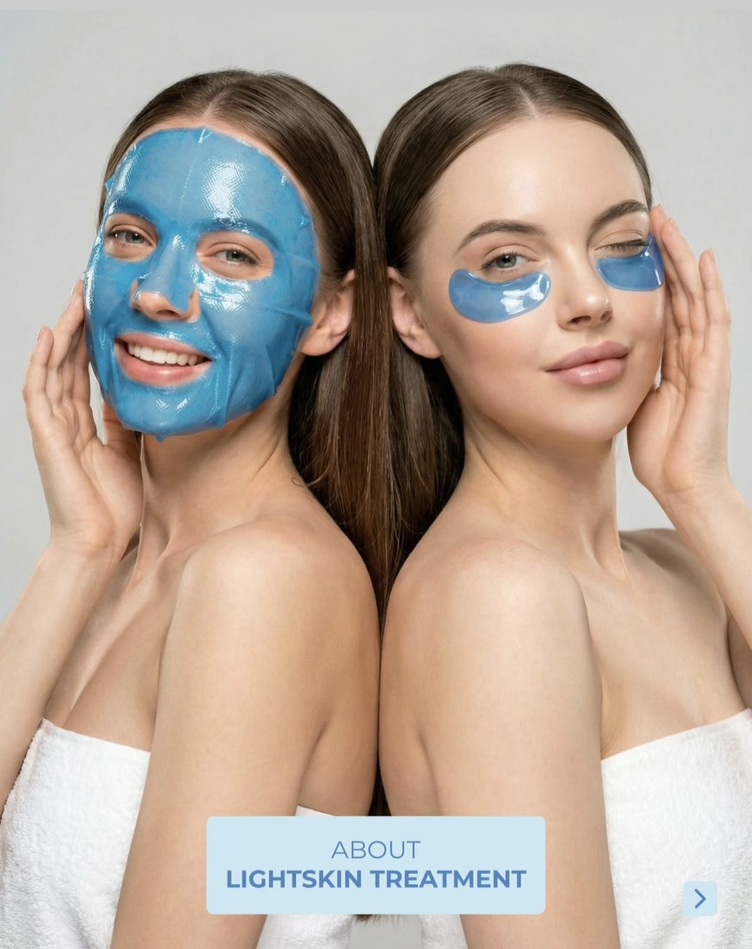 Halbea LightSkin Treatment Gesichtsmaske + Pad mit Hyaluron mit Soforteffekt