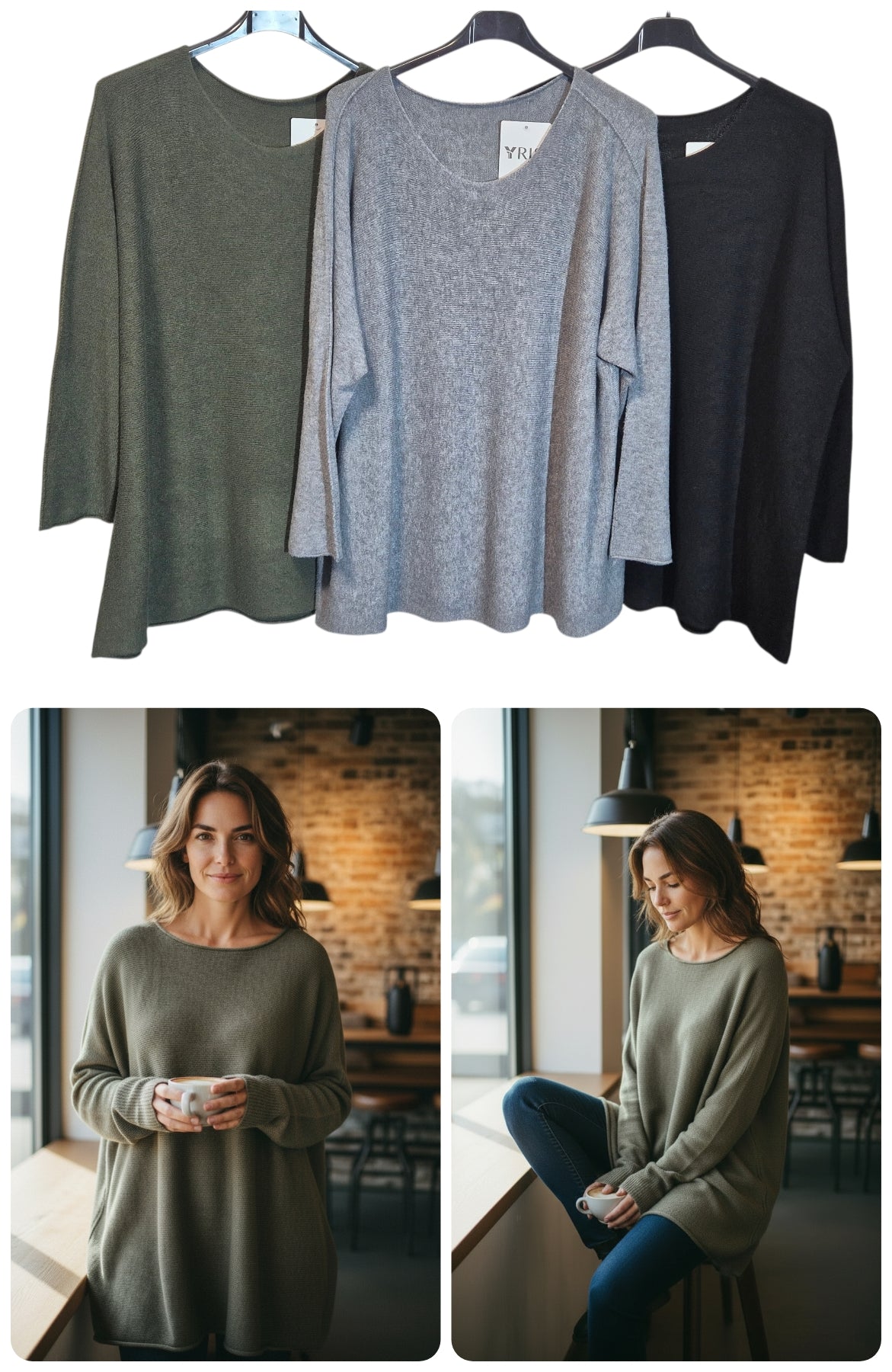 Figurschmeichler Elastico Long-Pullover 44 46 48